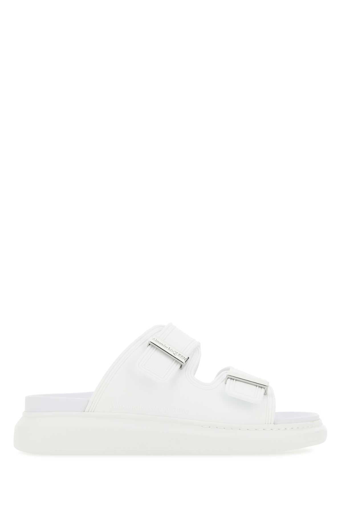 Alexander Mcqueen Men White Rubber Slippers ALEXANDER MCQUEEN