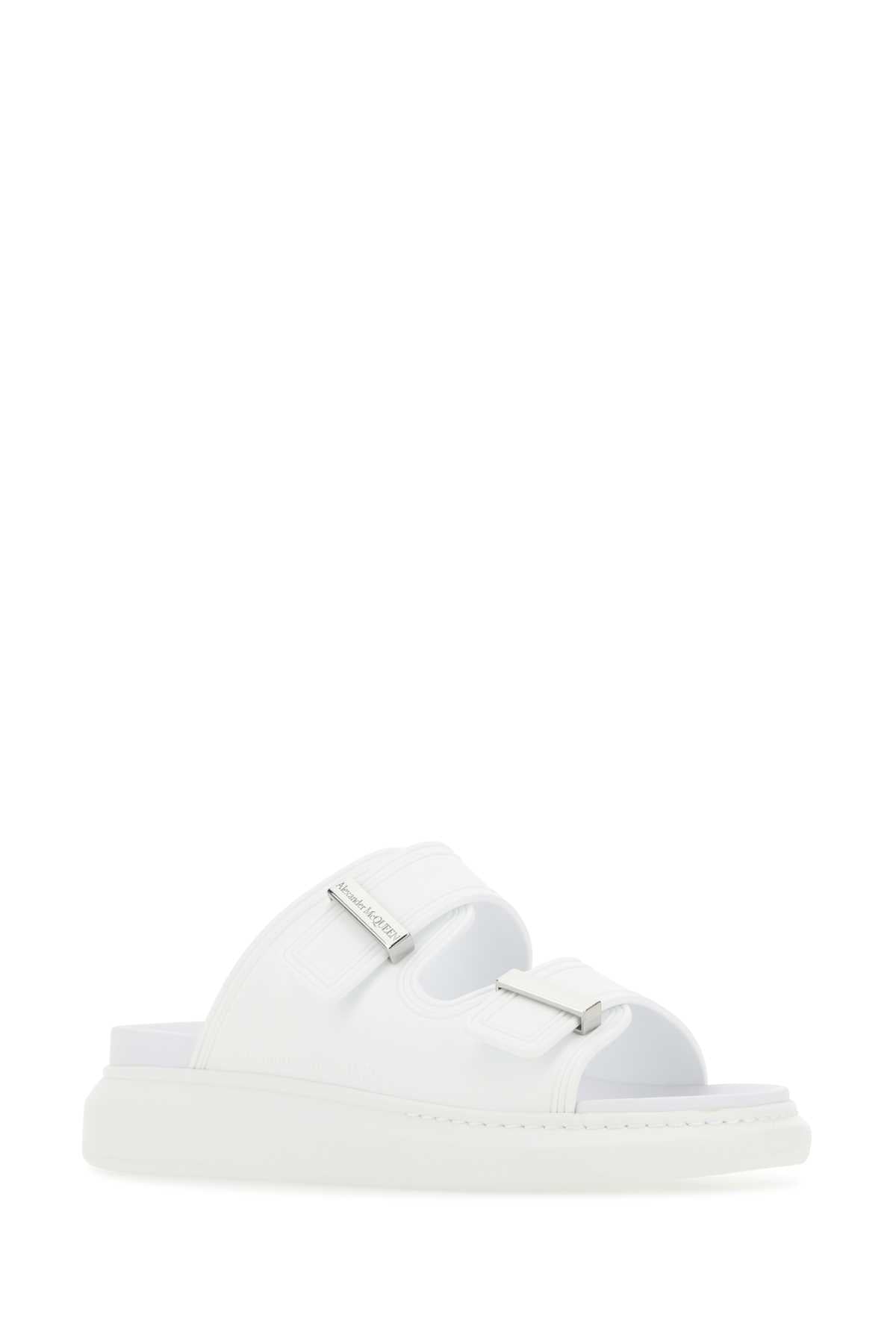Alexander Mcqueen Men White Rubber Slippers ALEXANDER MCQUEEN