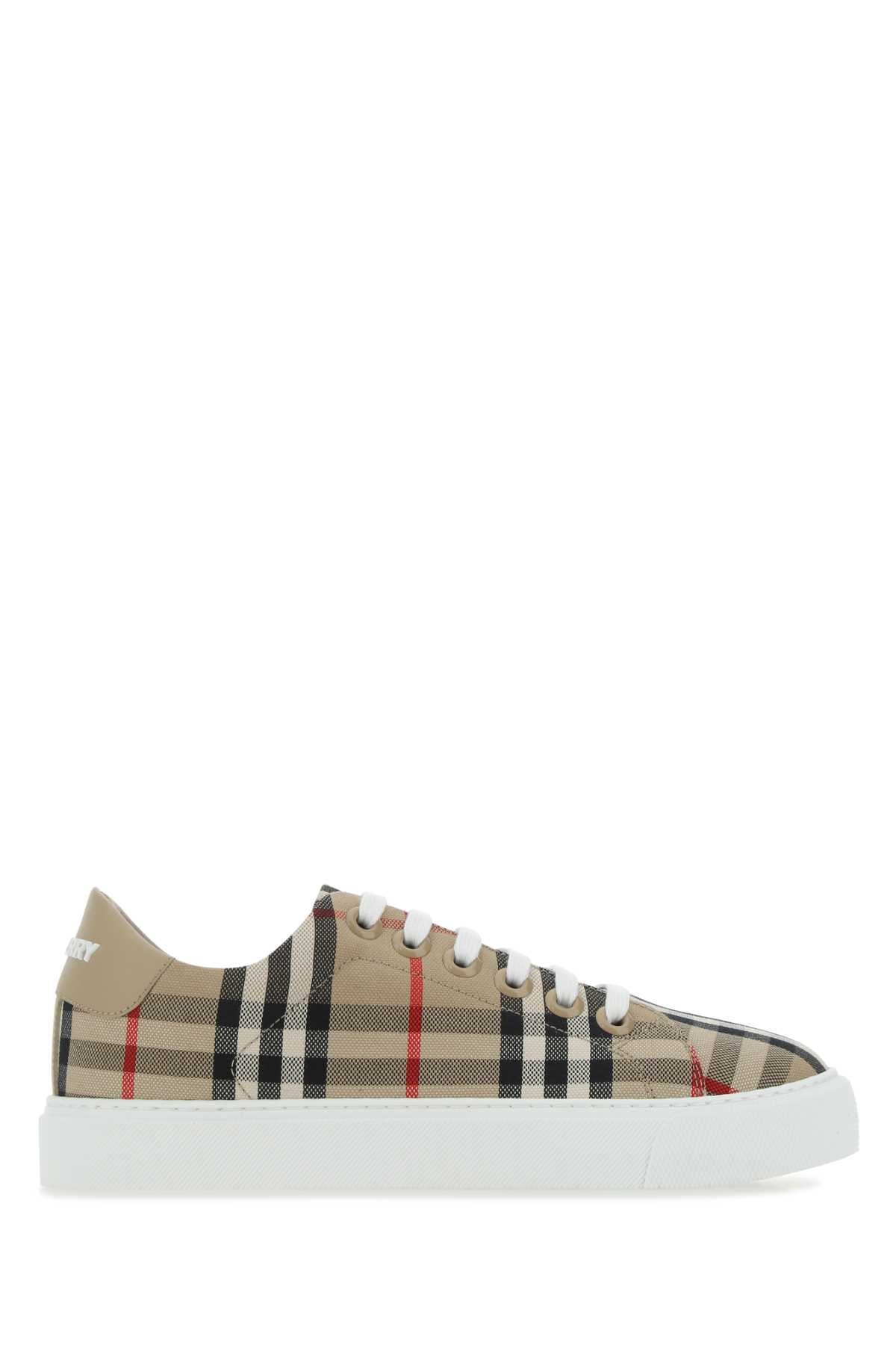 Burberry Women Embroidered Canvas Sneakers BURBERRY