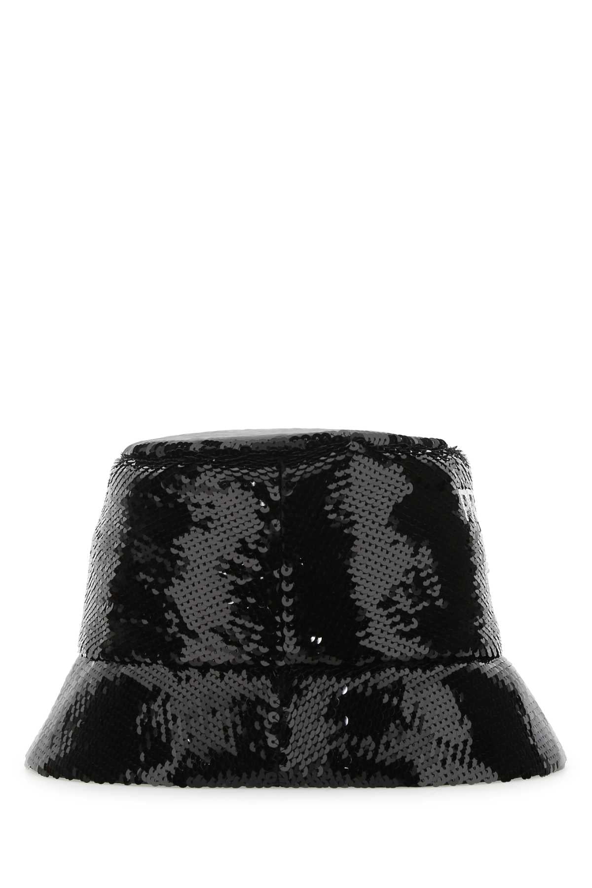 Prada Women Black Sequins Bucket Hat PRADA
