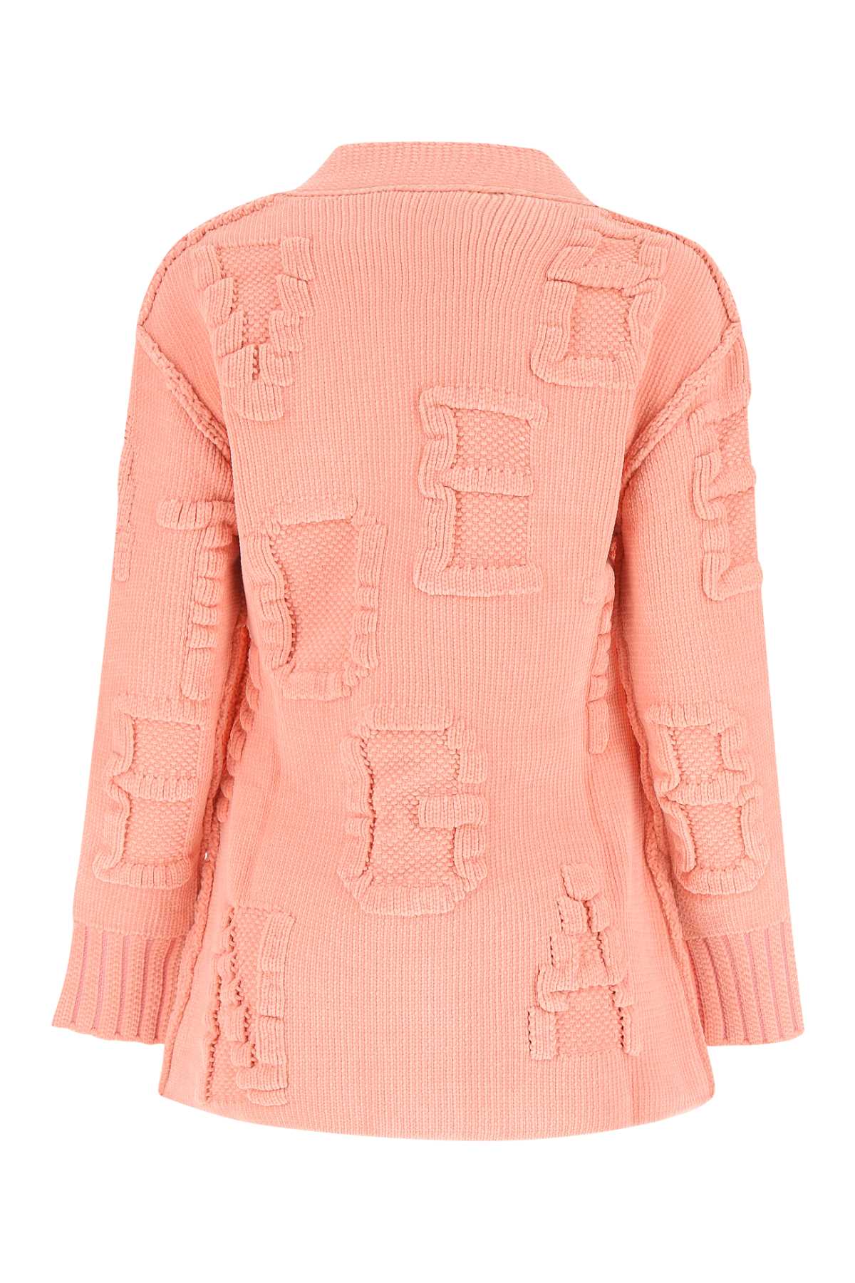 Bottega Veneta Women Pink Chenille Cardigan BOTTEGA VENETA