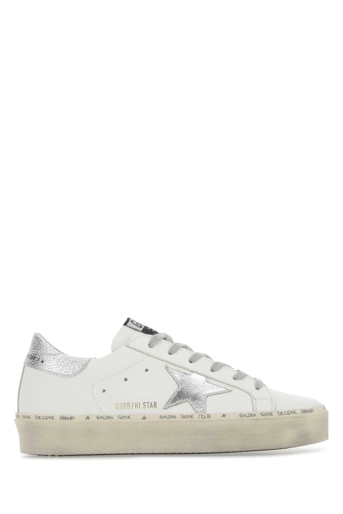 Golden Goose Deluxe Brand Women White Leather Hi Star Sneakers GOLDEN GOOSE