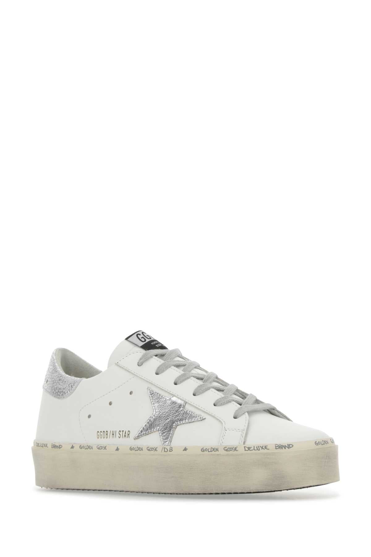 Golden Goose Deluxe Brand Women White Leather Hi Star Sneakers GOLDEN GOOSE