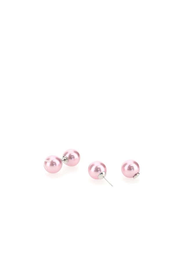 Vtmnts Man Pink Metal Earrings