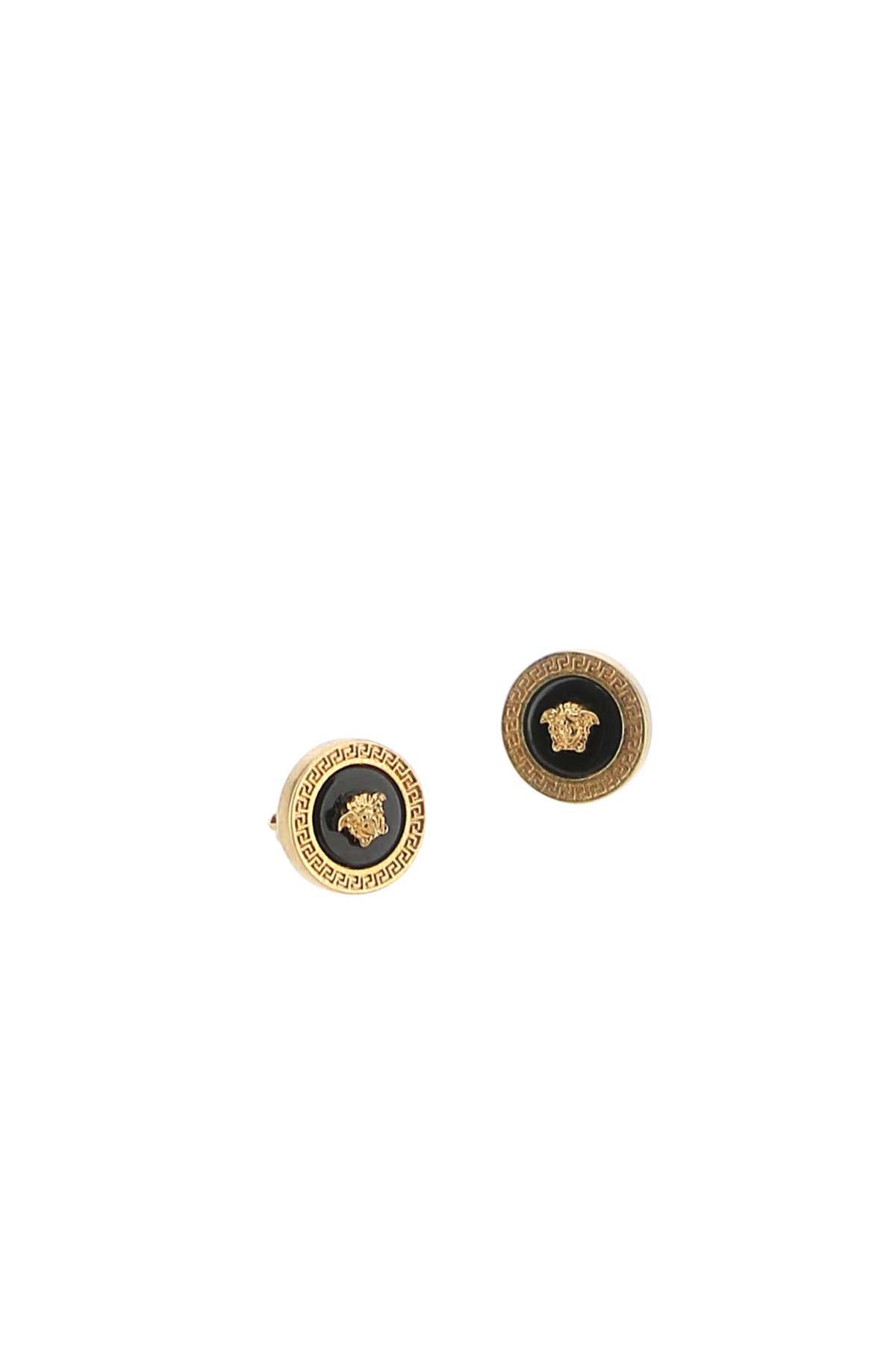 Versace Men Black Metal Earrings VERSACE
