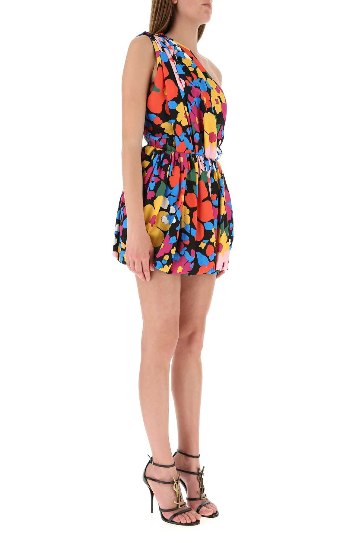 Saint Laurent Women Printed Viscose Mini Dress SAINT LAURENT