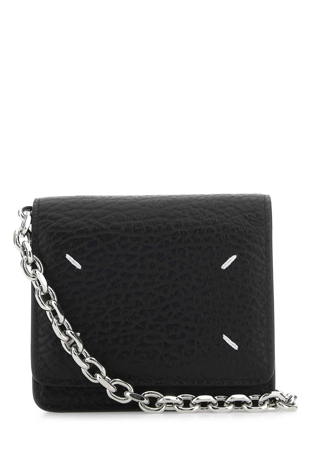 Maison Margiela Women Black Leather Card Holder MAISON MARGIELA