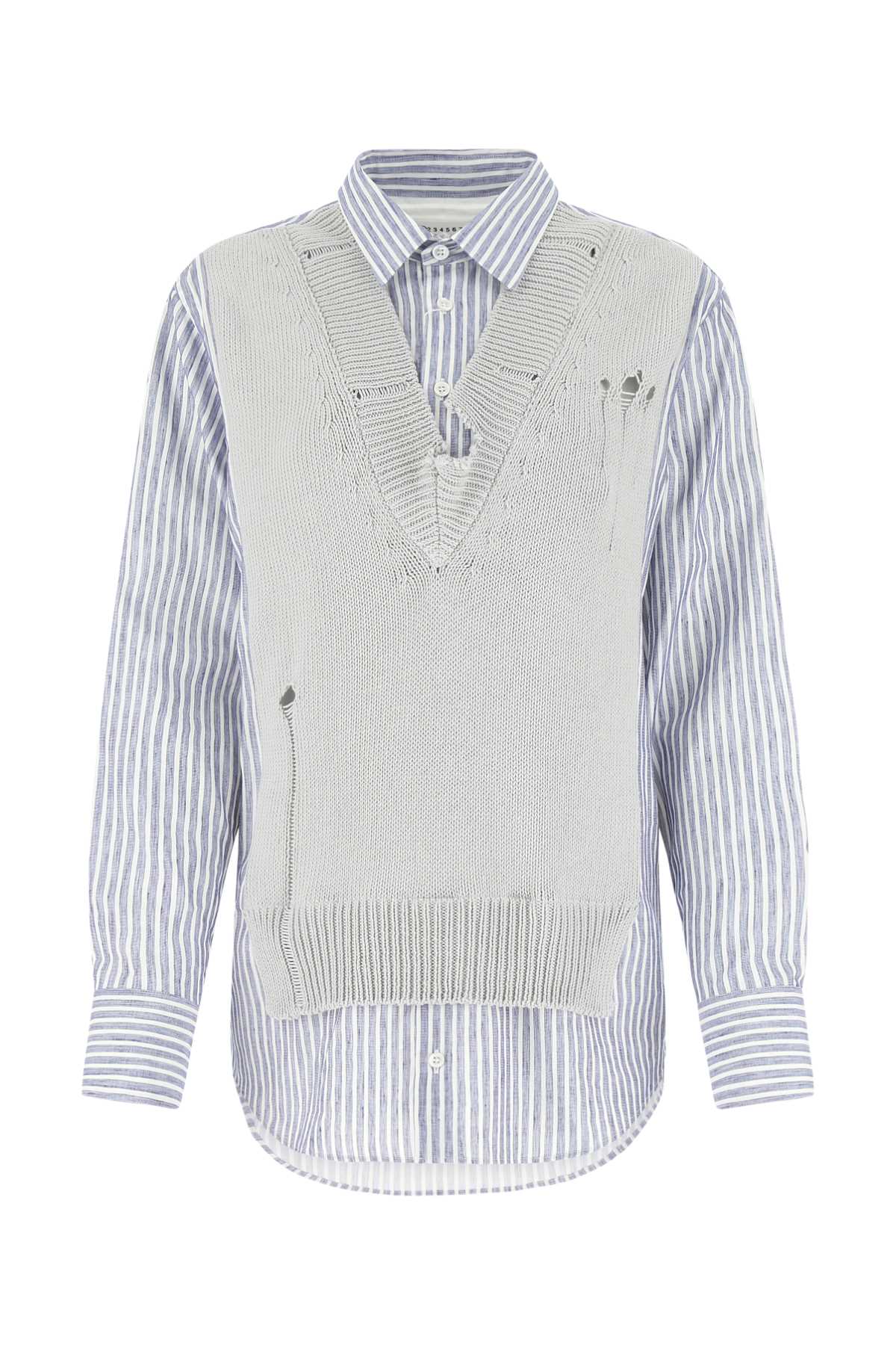 Maison Margiela Women Embroidered Cotton Bend Shirt MAISON MARGIELA