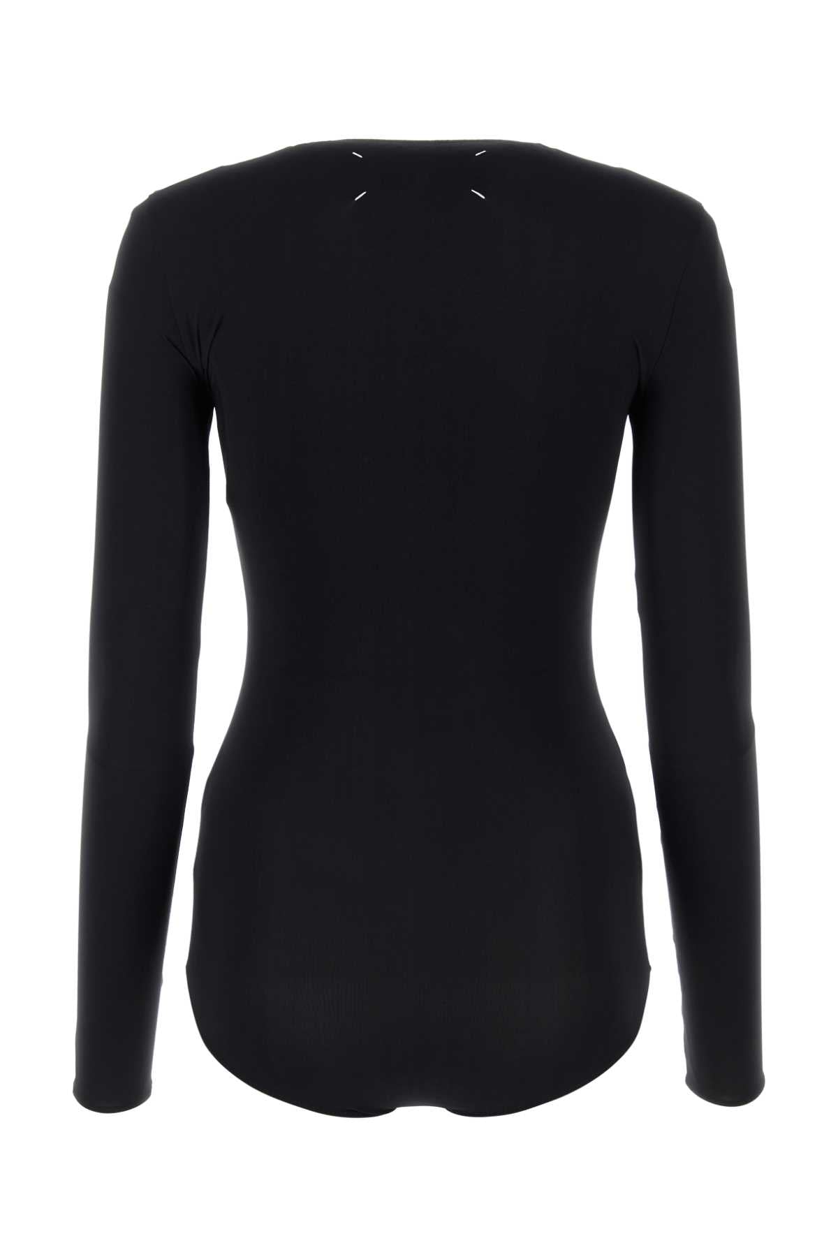 Maison Margiela Women Black Stretch Nylon Bodysuit MAISON MARGIELA