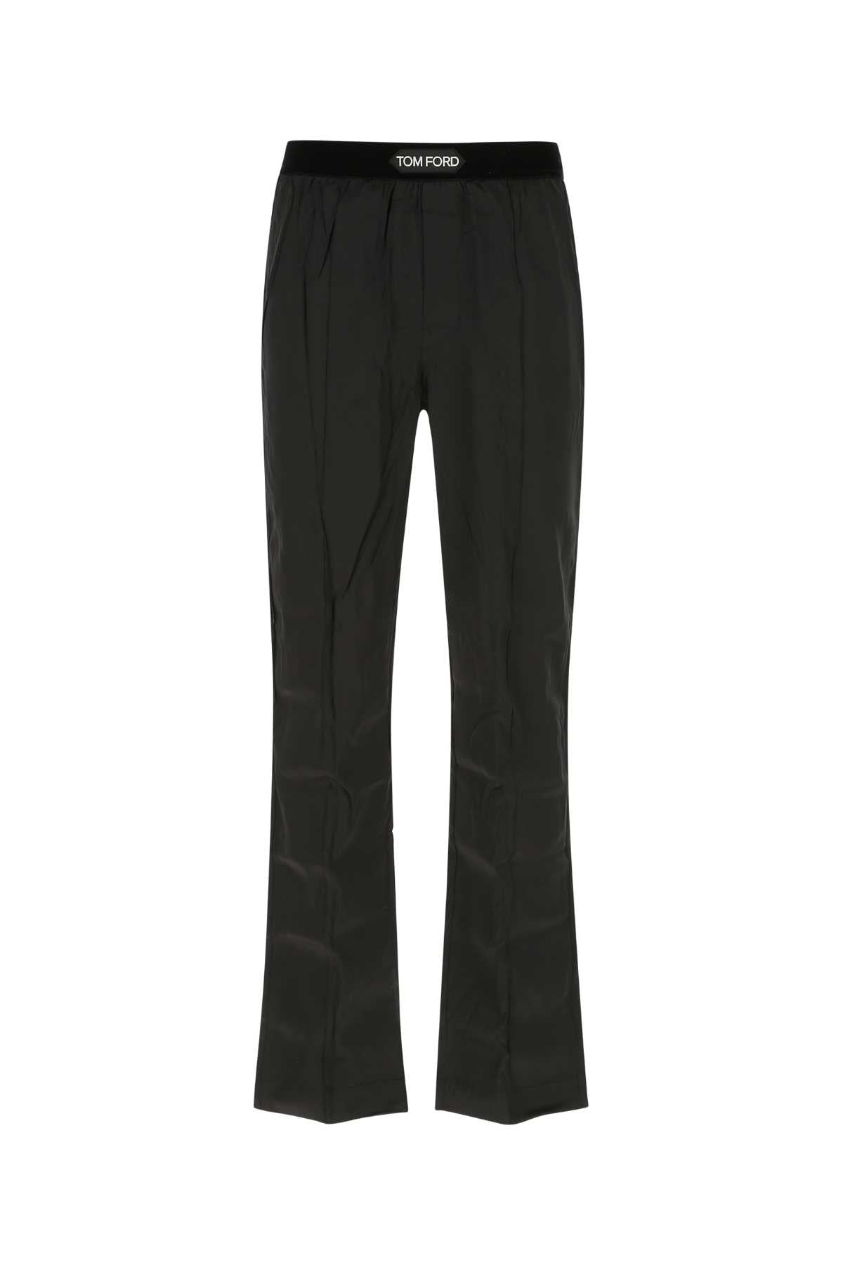 Tom Ford Men Black Stretch Satin Pyjama Pant TOM FORD