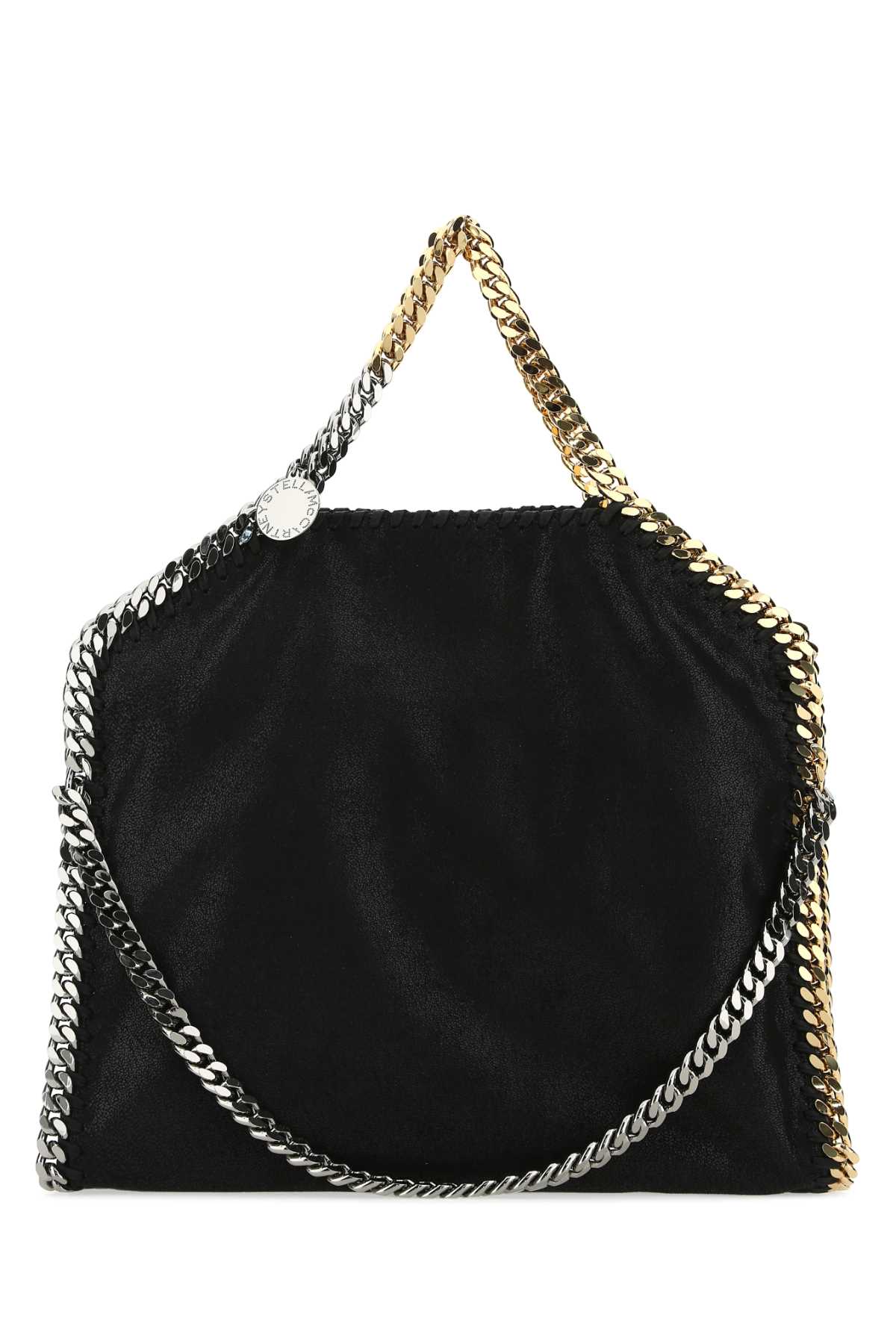 Stella Mccartney Women Black Shaggy Deer Falabella Fold Over Handbag STELLA MCCARTNEY