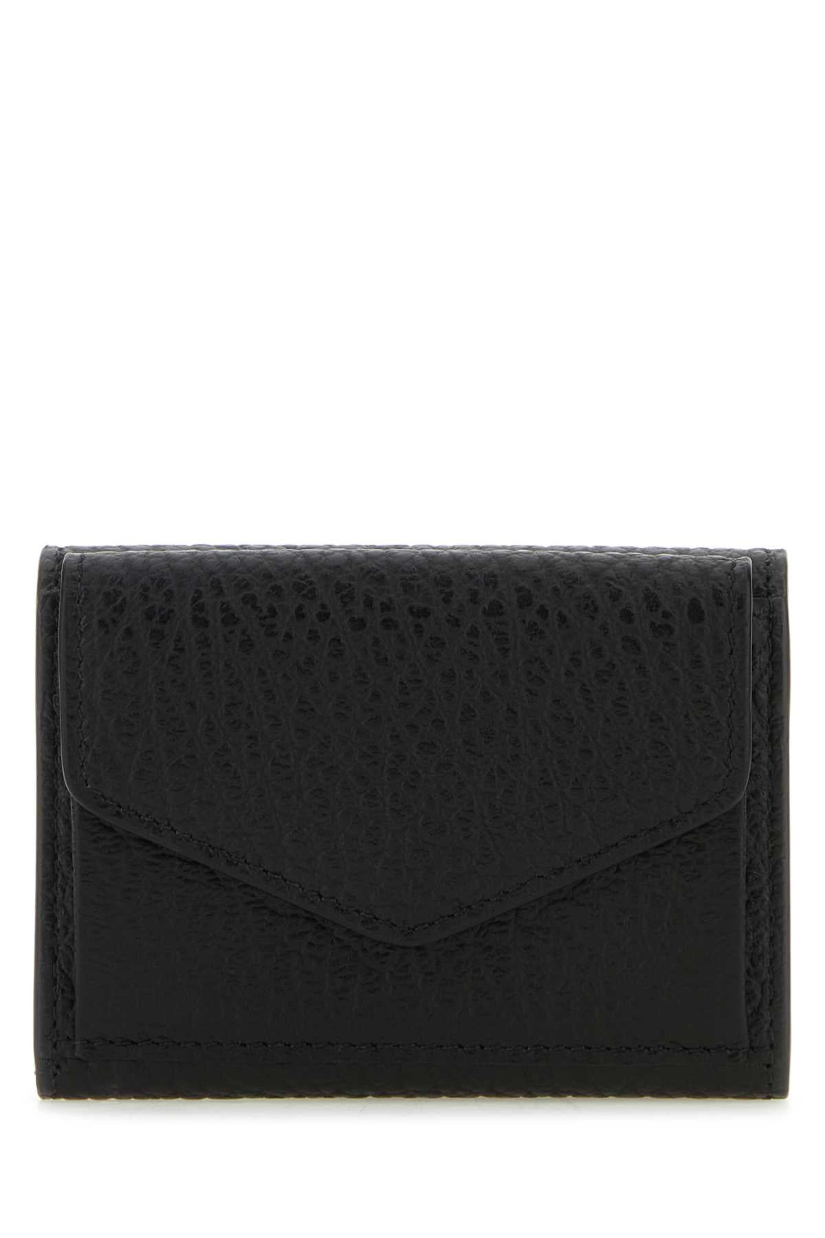 Maison Margiela Women Black Leather Four Stitches Wallet MAISON MARGIELA