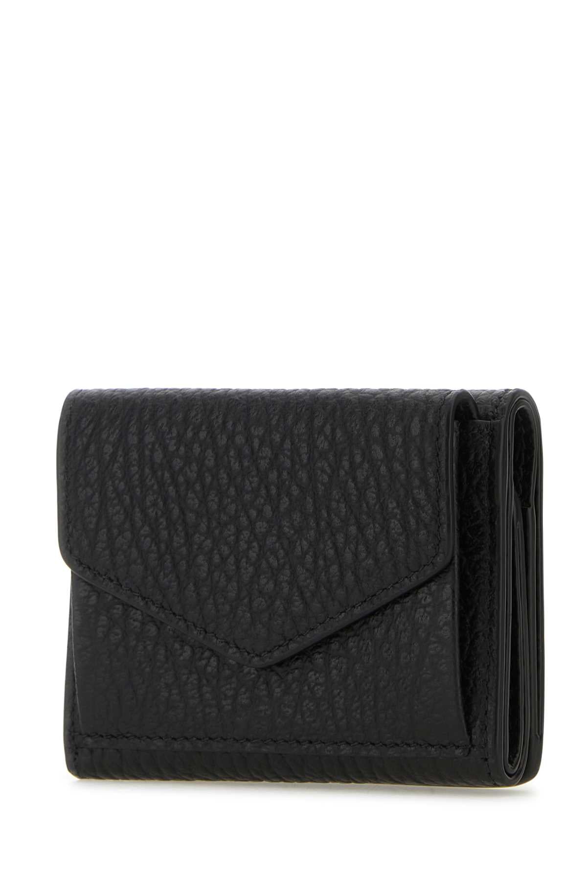 Maison Margiela Women Black Leather Four Stitches Wallet MAISON MARGIELA