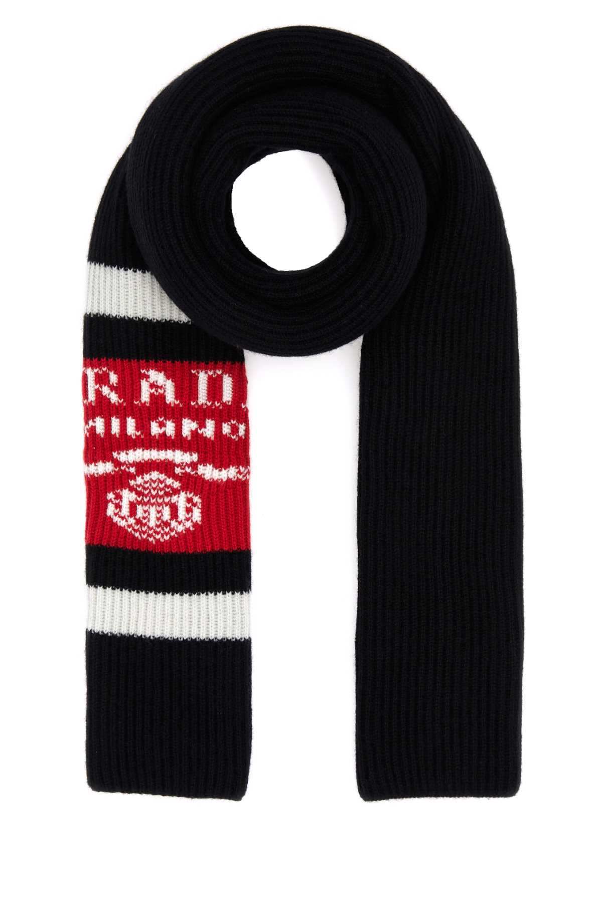 Prada Men Black Cashmere Scarf PRADA