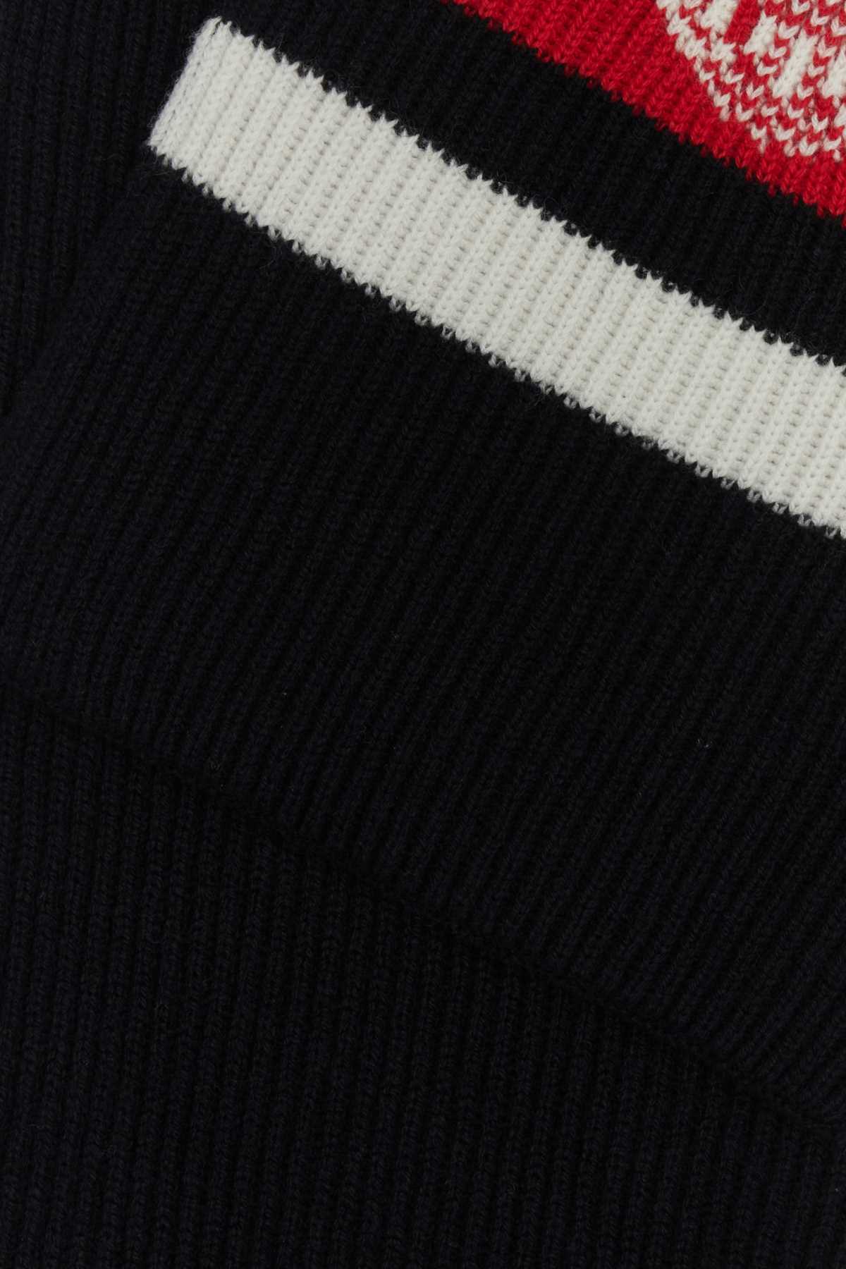Prada Men Black Cashmere Scarf PRADA