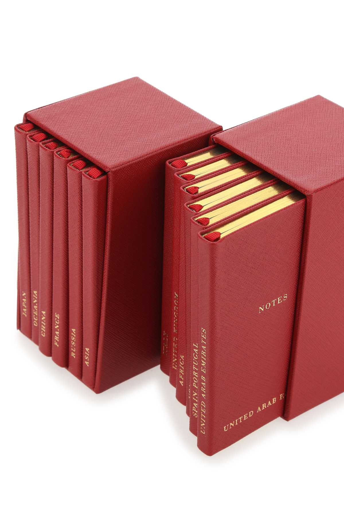 Prada Unisex Red Leather Notebook Set PRADA