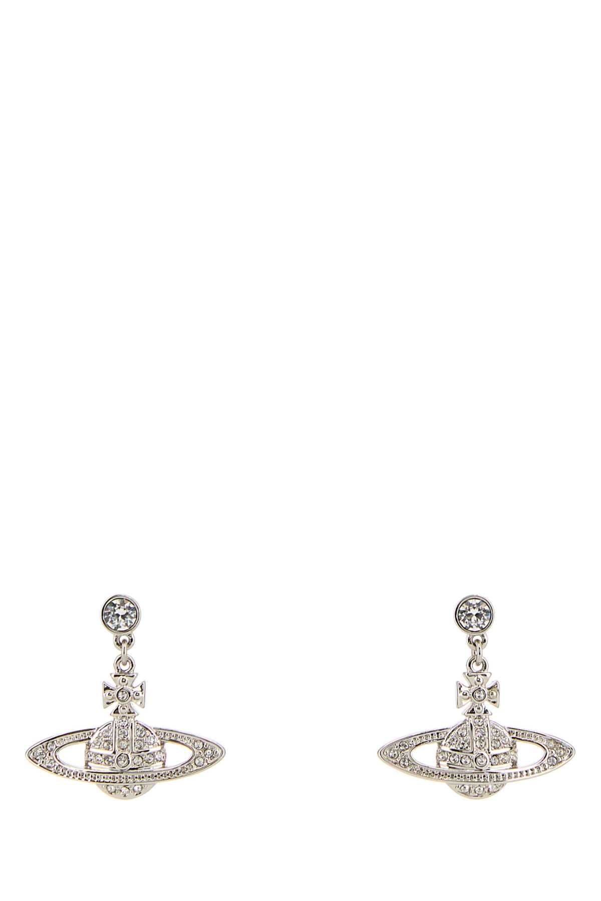 Vivienne Westwood Women Silver Metal Mini Bas Relief Earrings VIVIENNE WESTWOOD