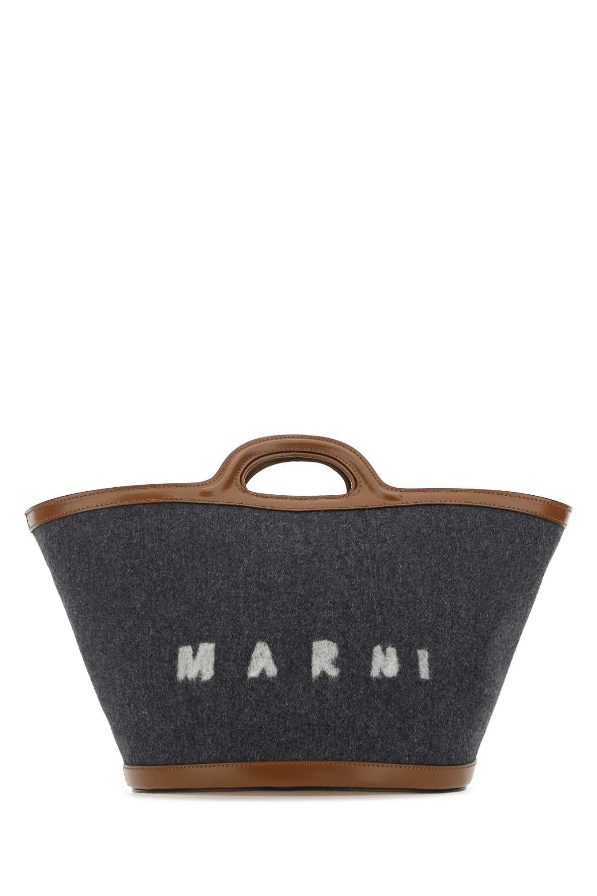 Marni Women Two-Tone Felt And Leather Small Tropicalia Summer Handbag MARNI