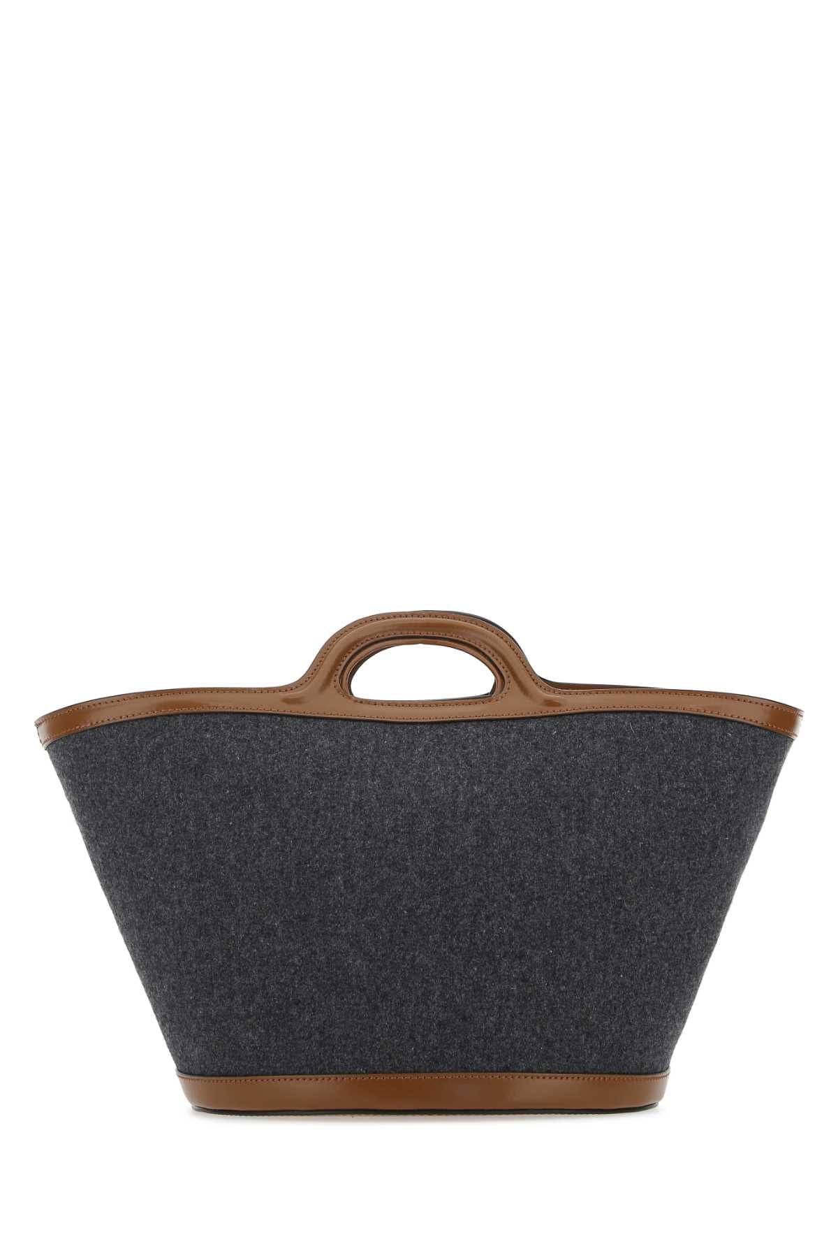 Marni Women Two-Tone Felt And Leather Small Tropicalia Summer Handbag MARNI