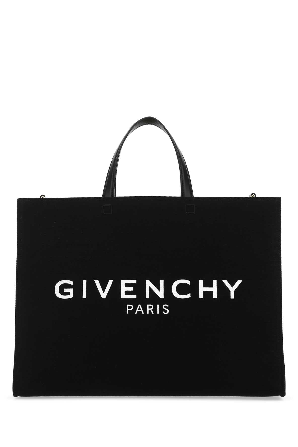 Givenchy Women Black Canvas Medium G Shopping Bag GIVENCHY