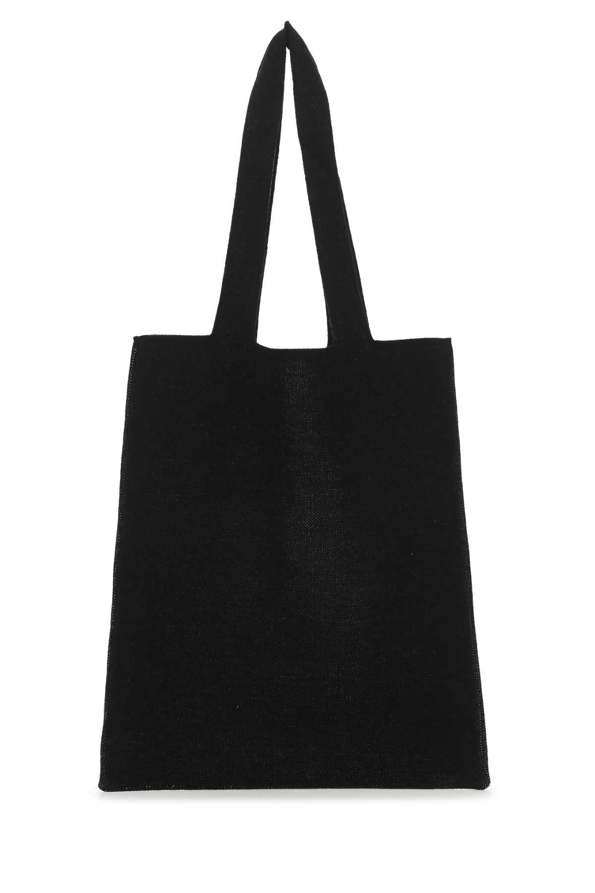 Palm Angels Men Black Wool Blend Shopping Bag PALM ANGELS