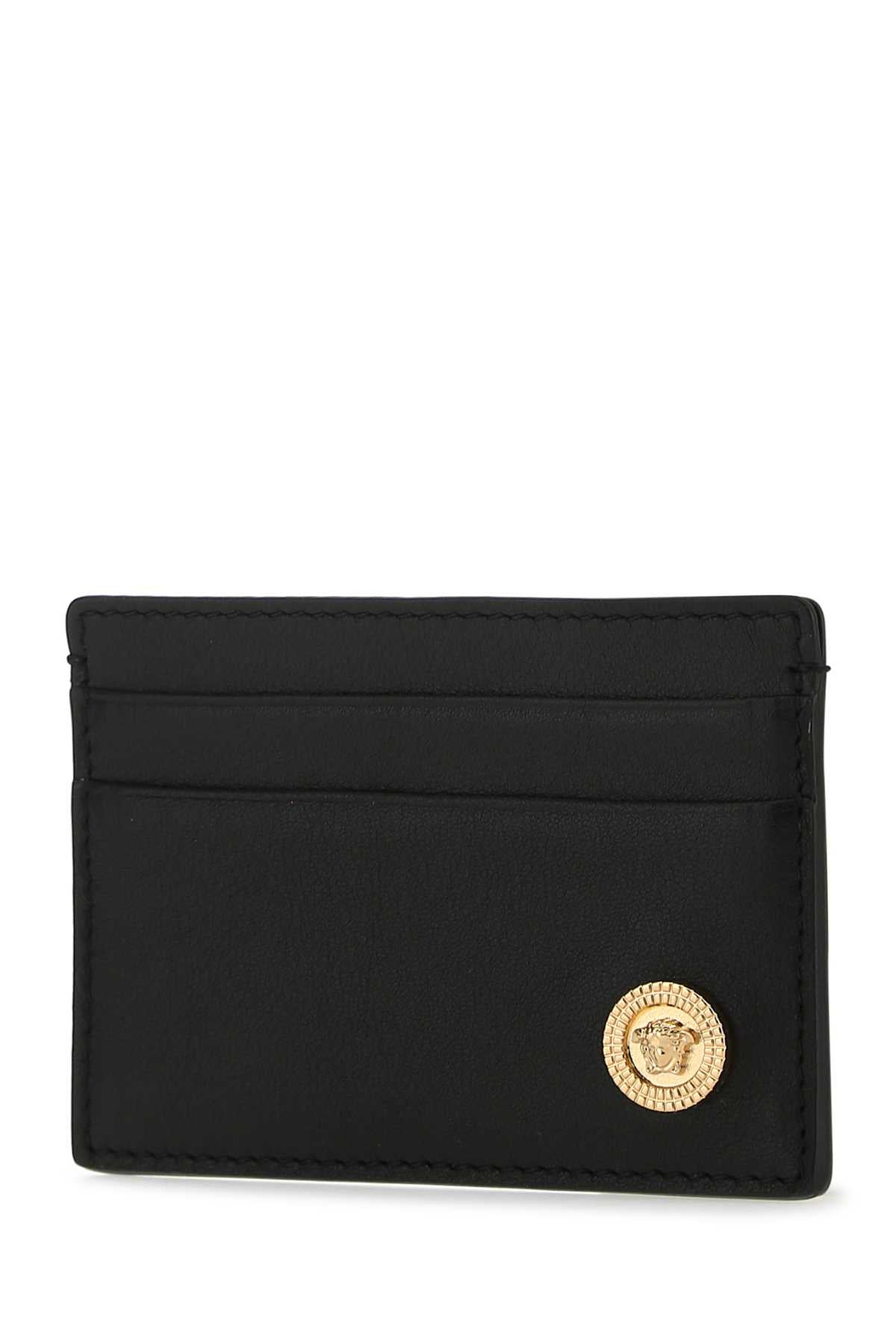 Versace Men Black Leather Card Holder VERSACE