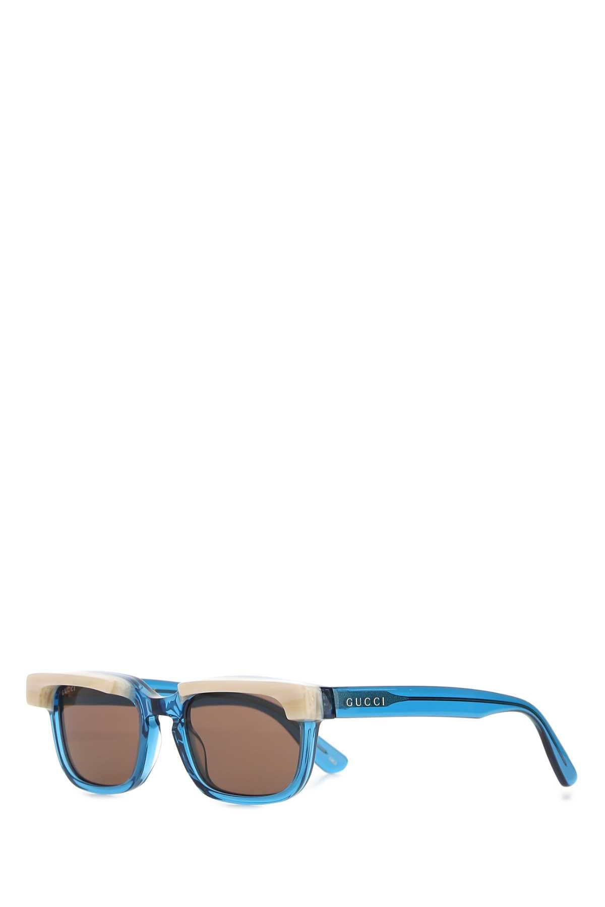 Gucci Men Light Blue Acetate Sunglasses GUCCI