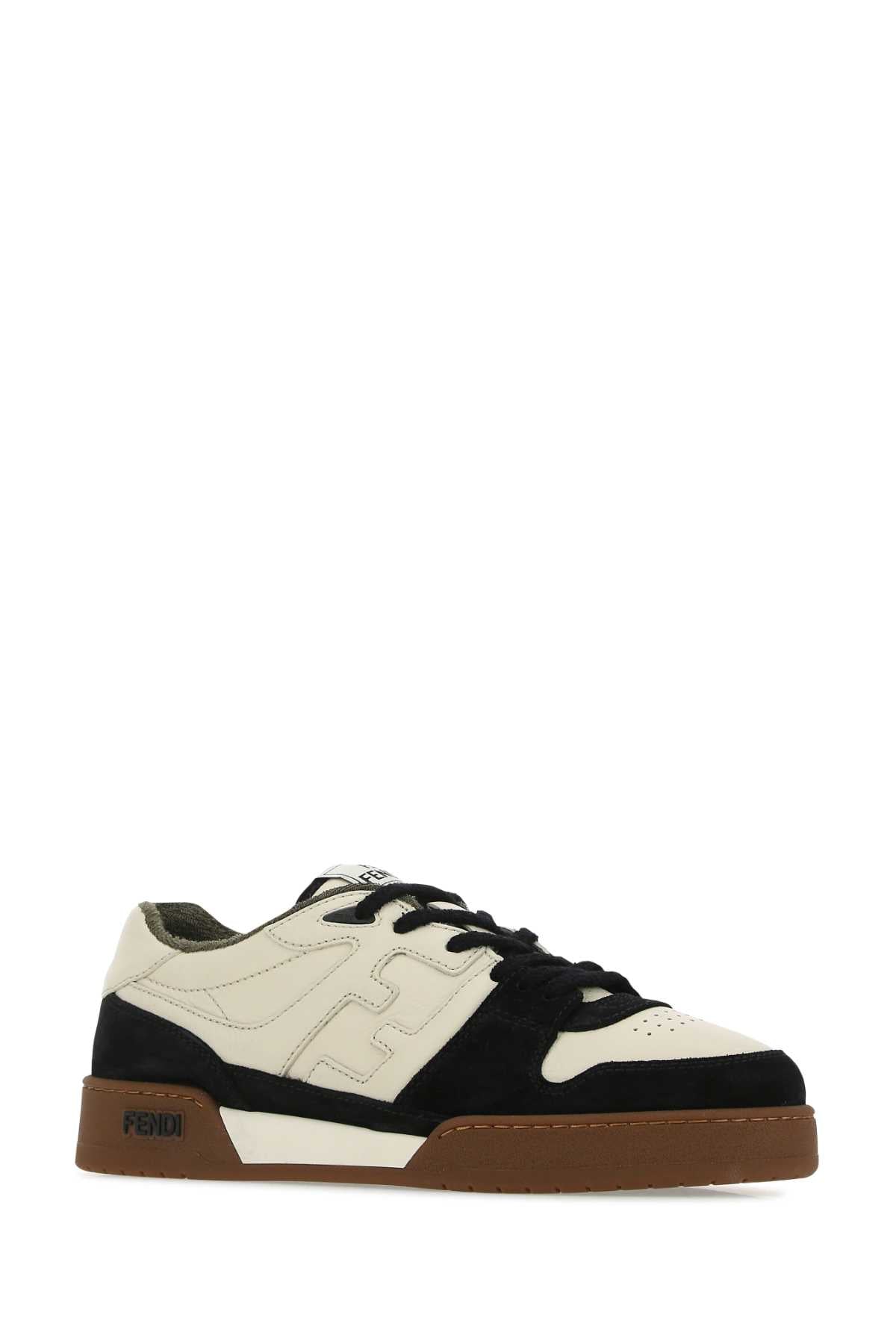 Fendi Men Multicolor Leather And Suede Fendi Match Sneakers FENDI