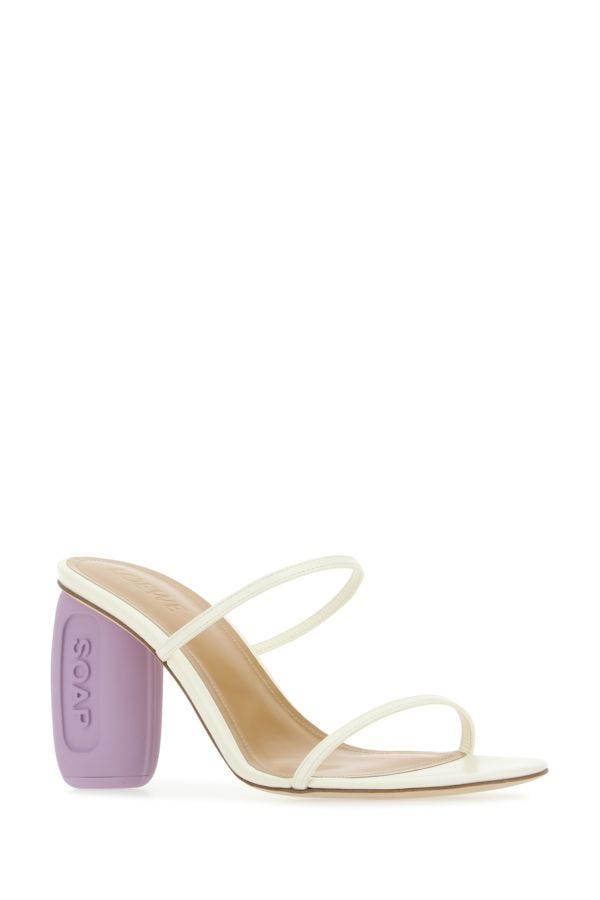 Loewe Woman Ivory Leather Soap Mules
