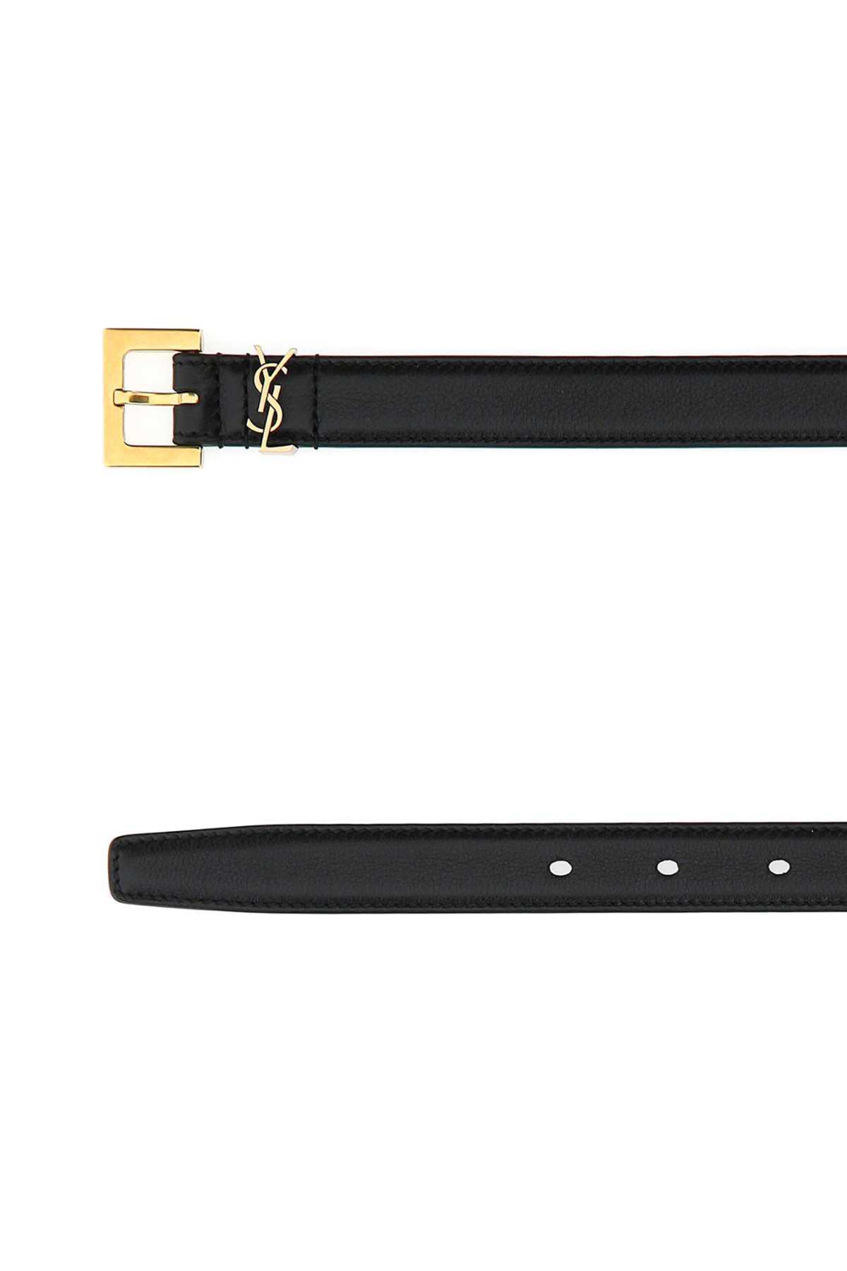 Saint Laurent Women Black Leather Belt SAINT LAURENT