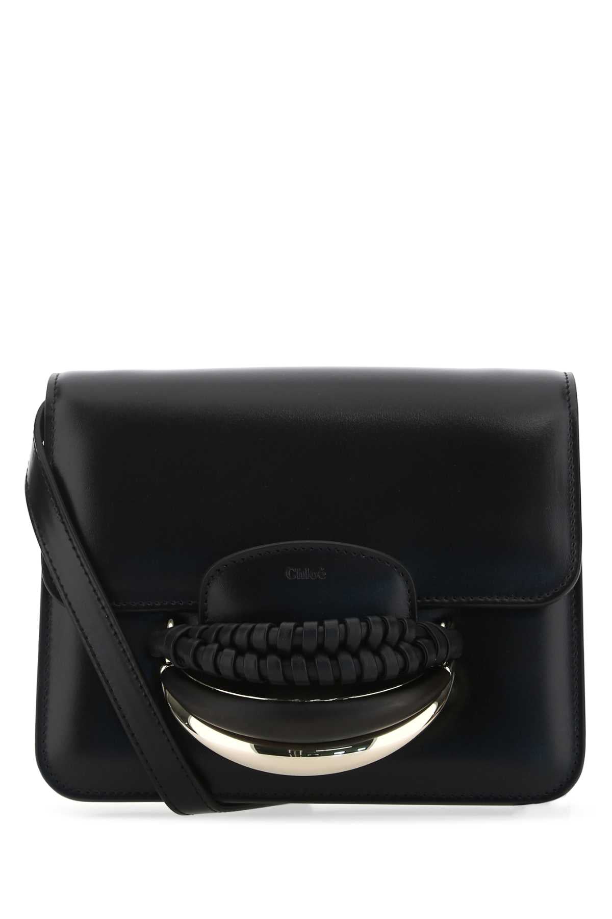 Chloe Women Black Leather Kattie Clutch CHLOE