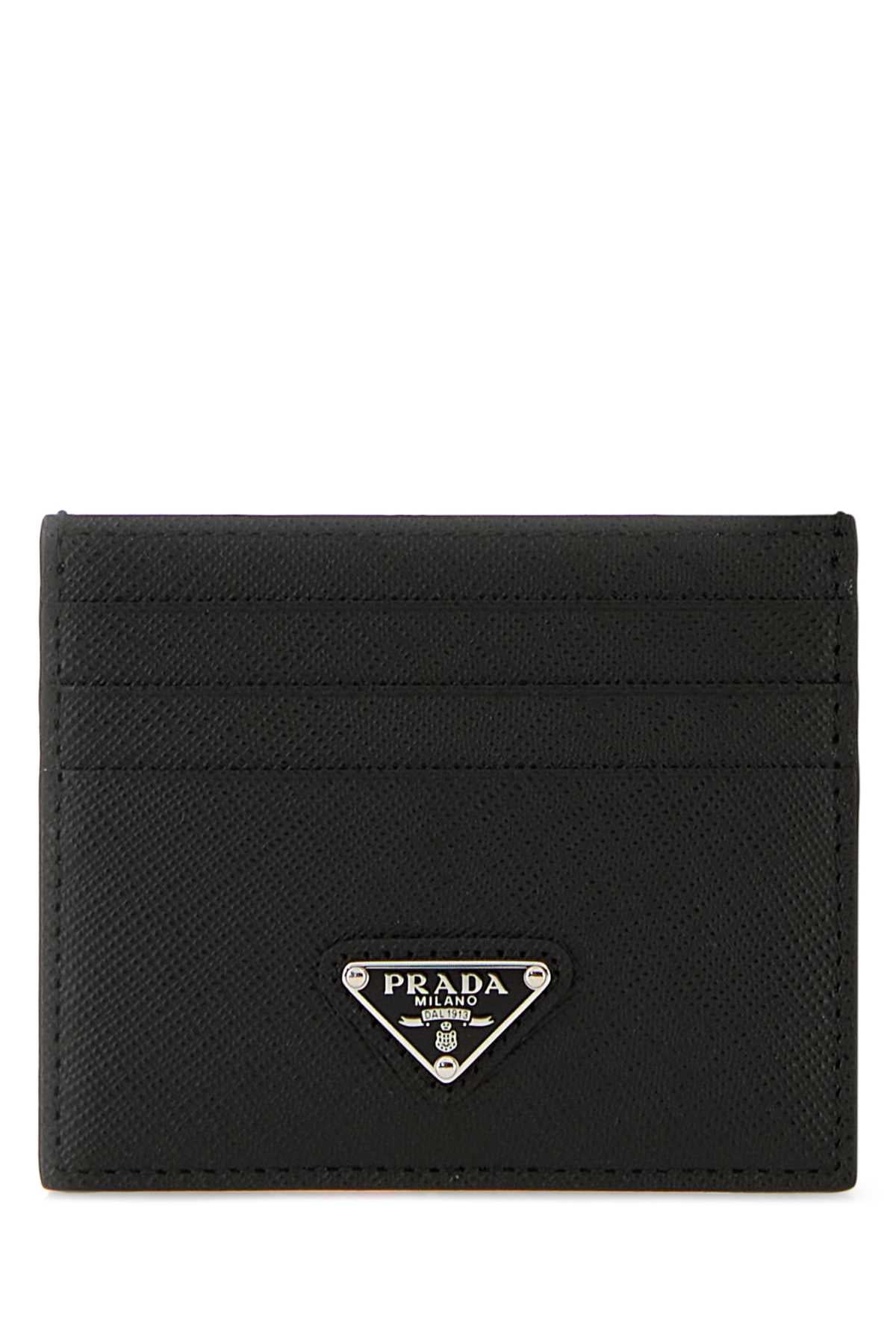 Prada Women Black Leather Card Holder PRADA