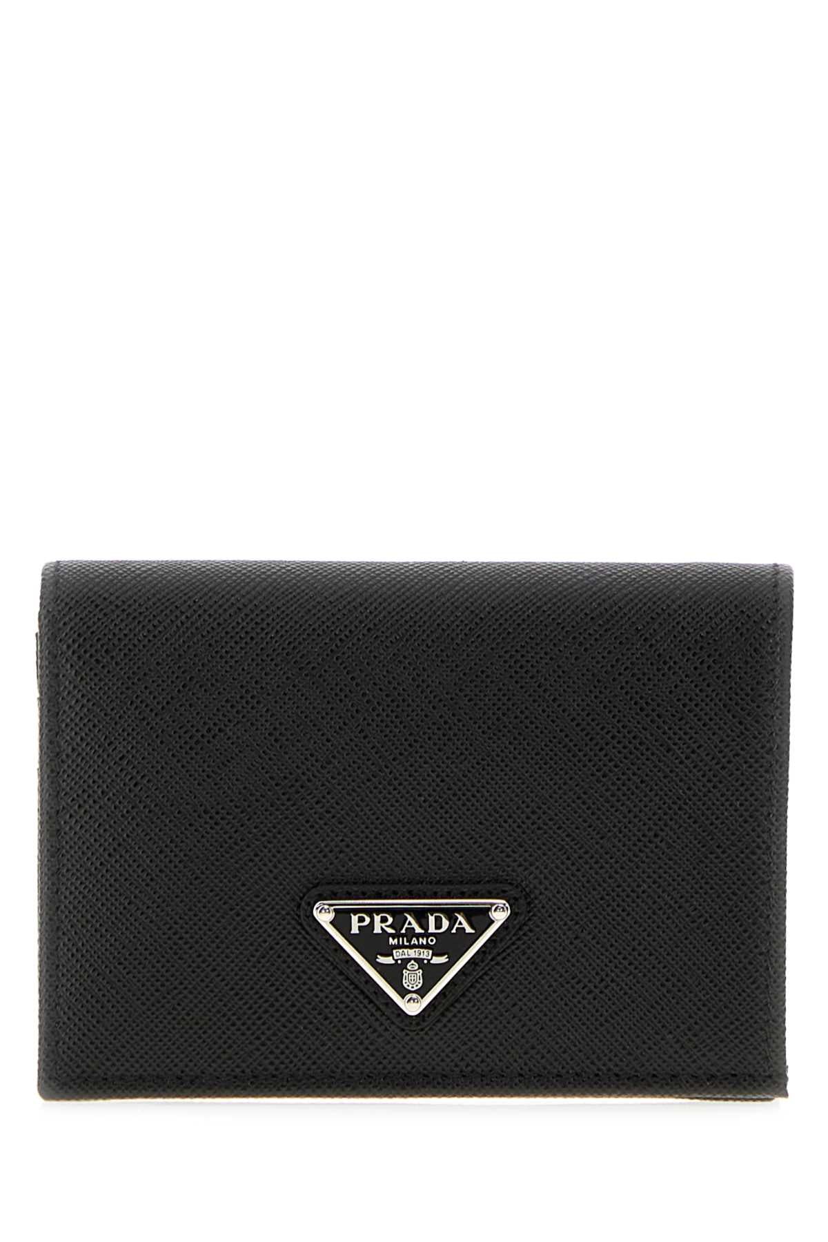 Prada Women Black Leather Wallet PRADA
