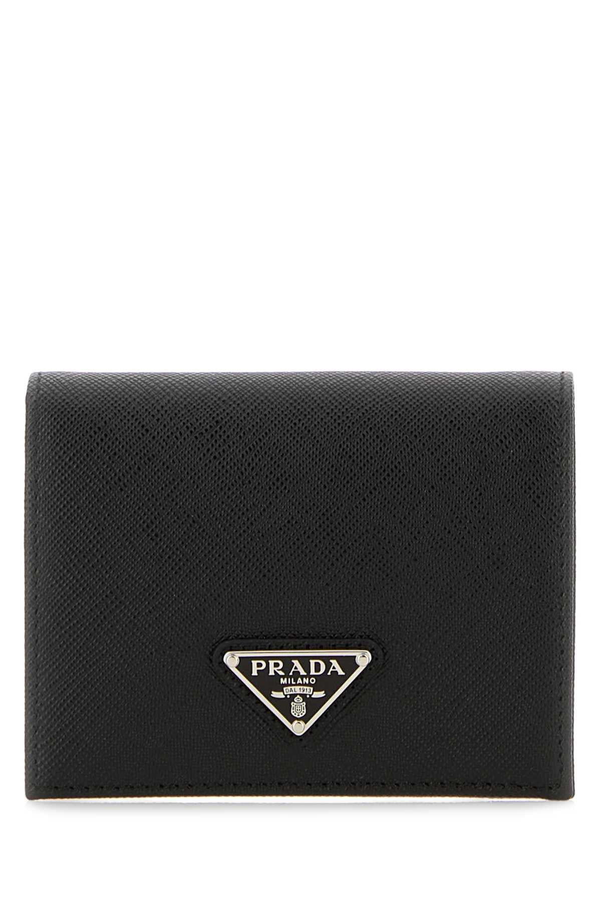 Prada Women Black Leather Wallet PRADA