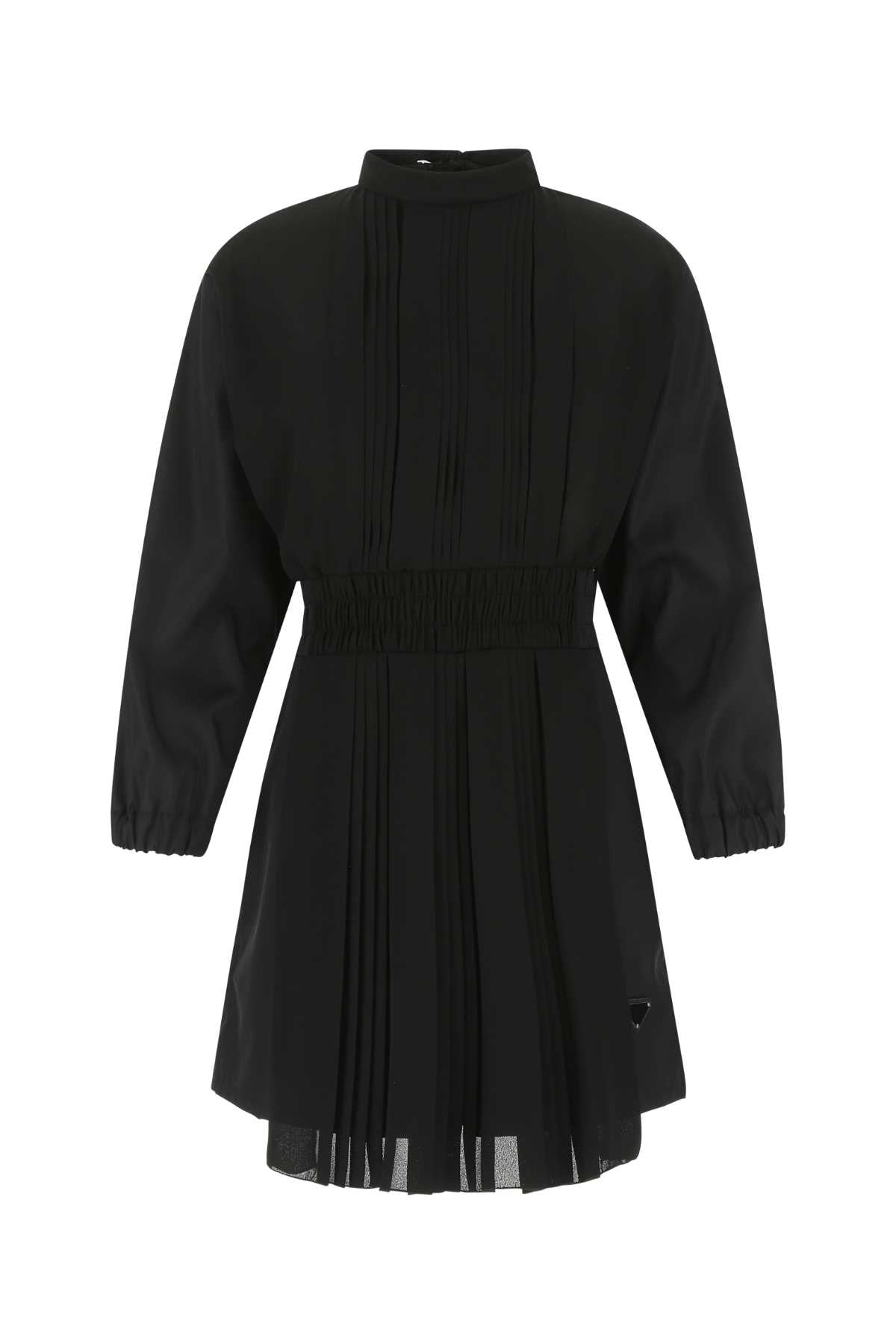 Prada Women Black Re-Nylon And Crepe Jumpsuit PRADA