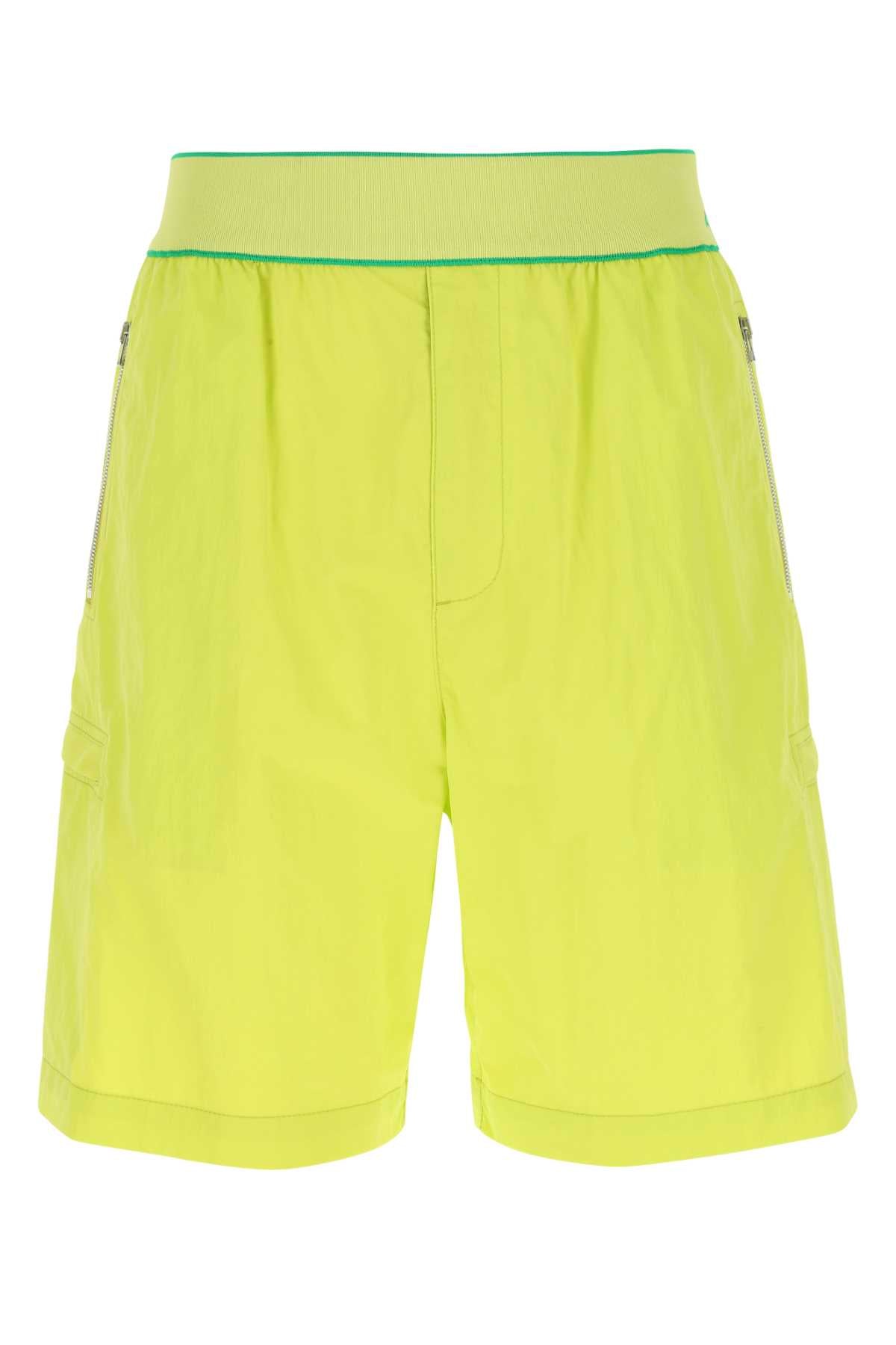 Bottega Veneta Men Acid Green Nylon Bermuda Shorts BOTTEGA VENETA