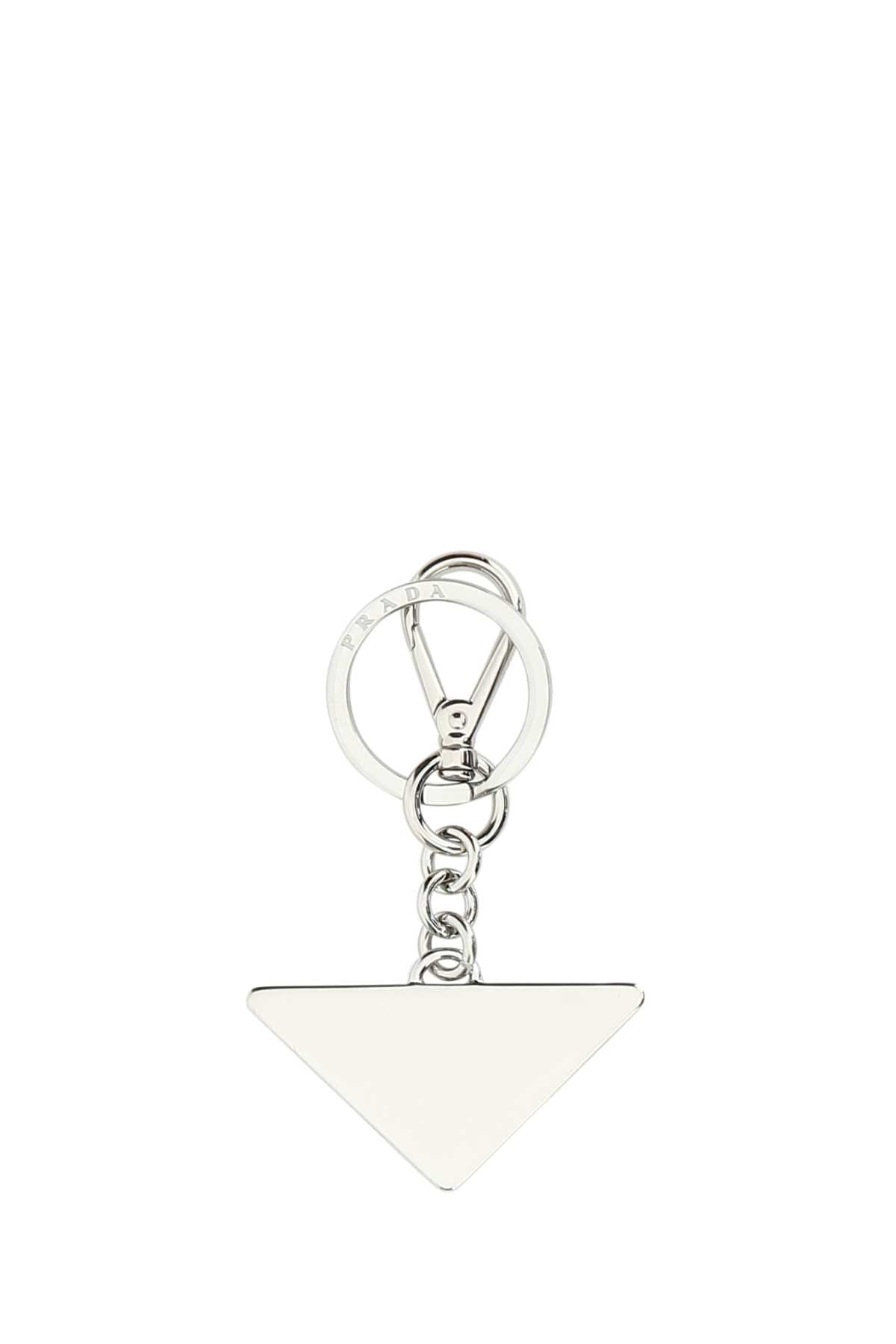 Prada Men Black Metal Key Ring PRADA