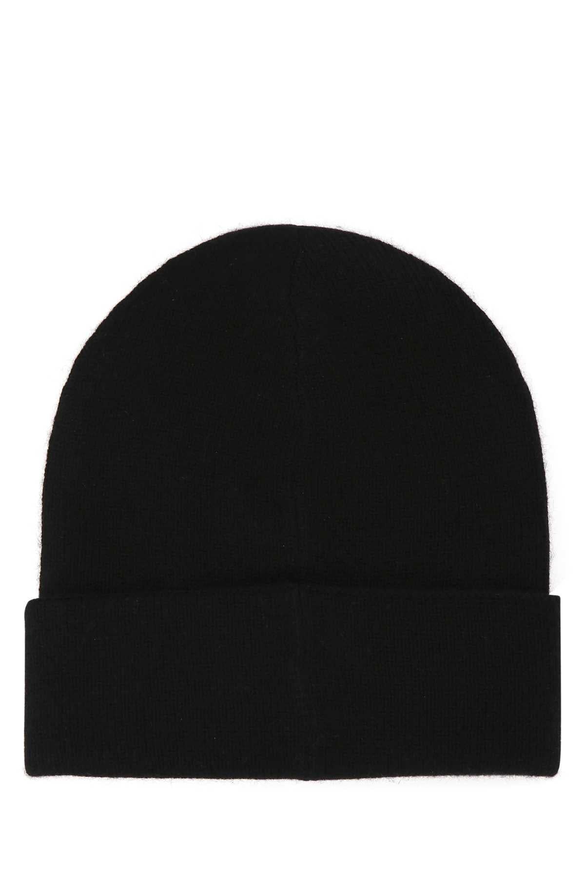 Alexander Mcqueen Men Black Cashmere Beanie Hat ALEXANDER MCQUEEN