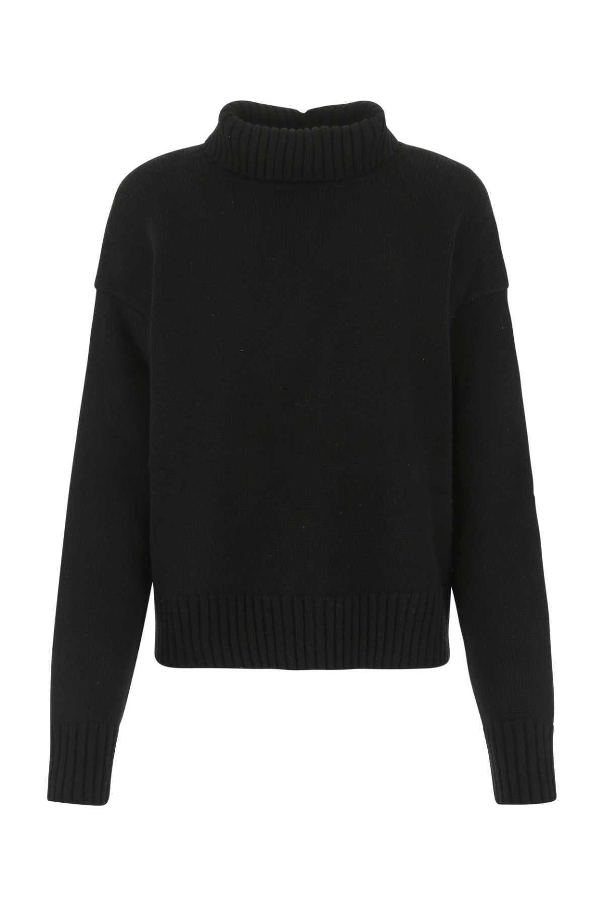 Jil Sander Women Black Cashmere Blend Oversize Sweater JIL SANDER