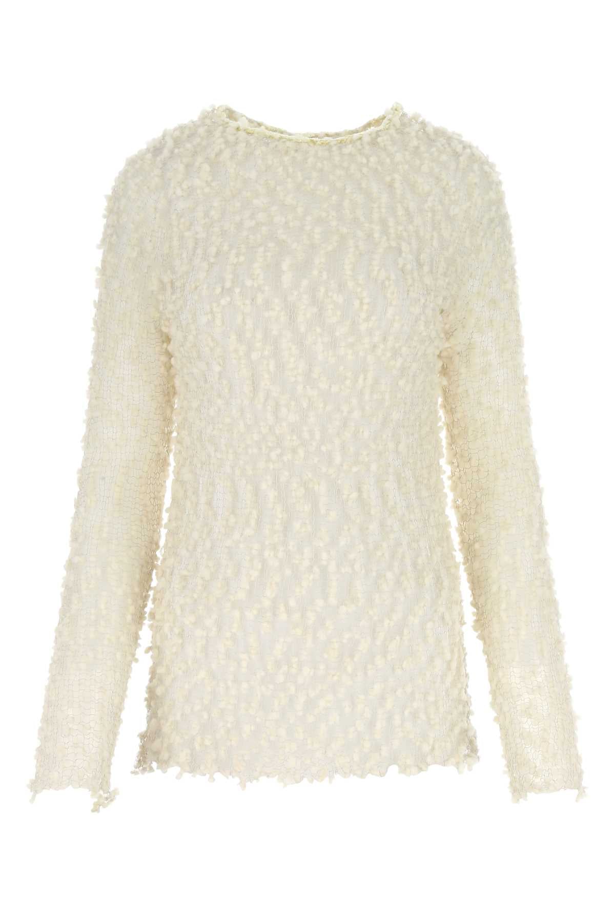 Jil Sander Women Ivory Mesh Top JIL SANDER