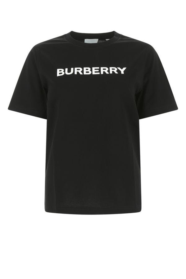 Burberry Woman Black Cotton T-Shirt