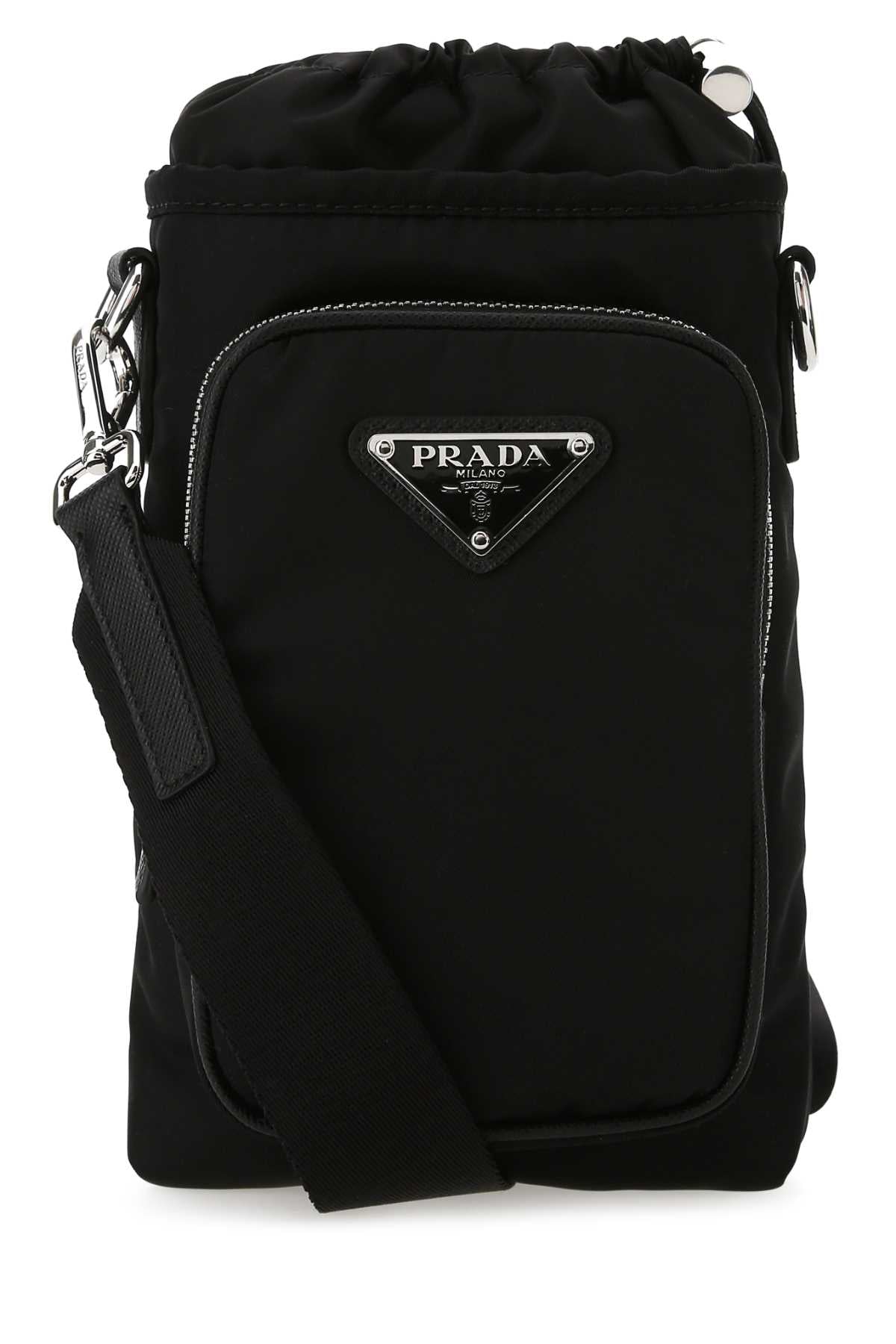Prada Men Black Re-Nylon Phone Caso PRADA