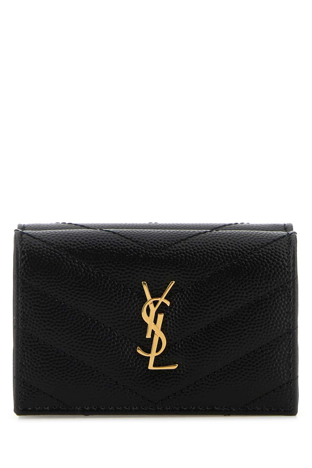 Saint Laurent Women Black Leather Wallet SAINT LAURENT