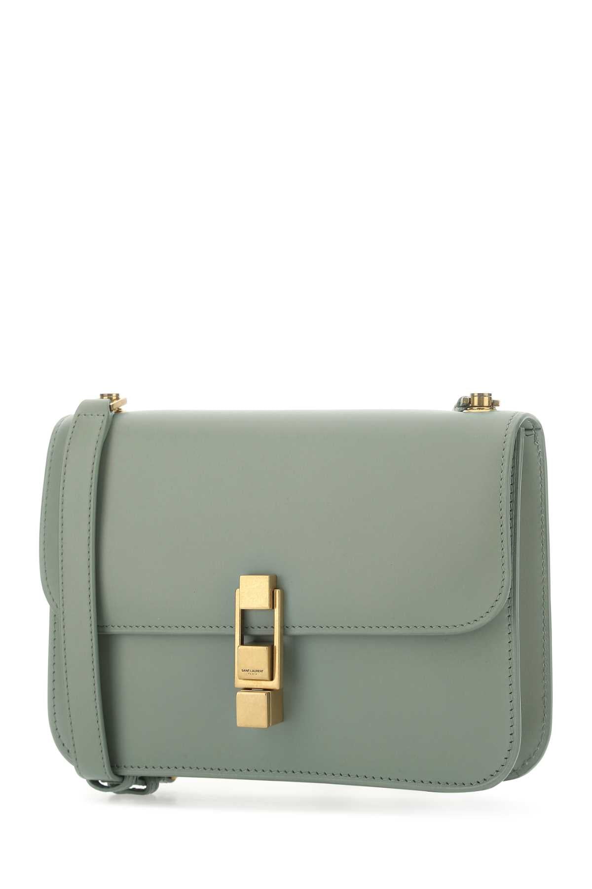 Saint Laurent Women Sage Green Leather Carre Shoulder Bag SAINT LAURENT