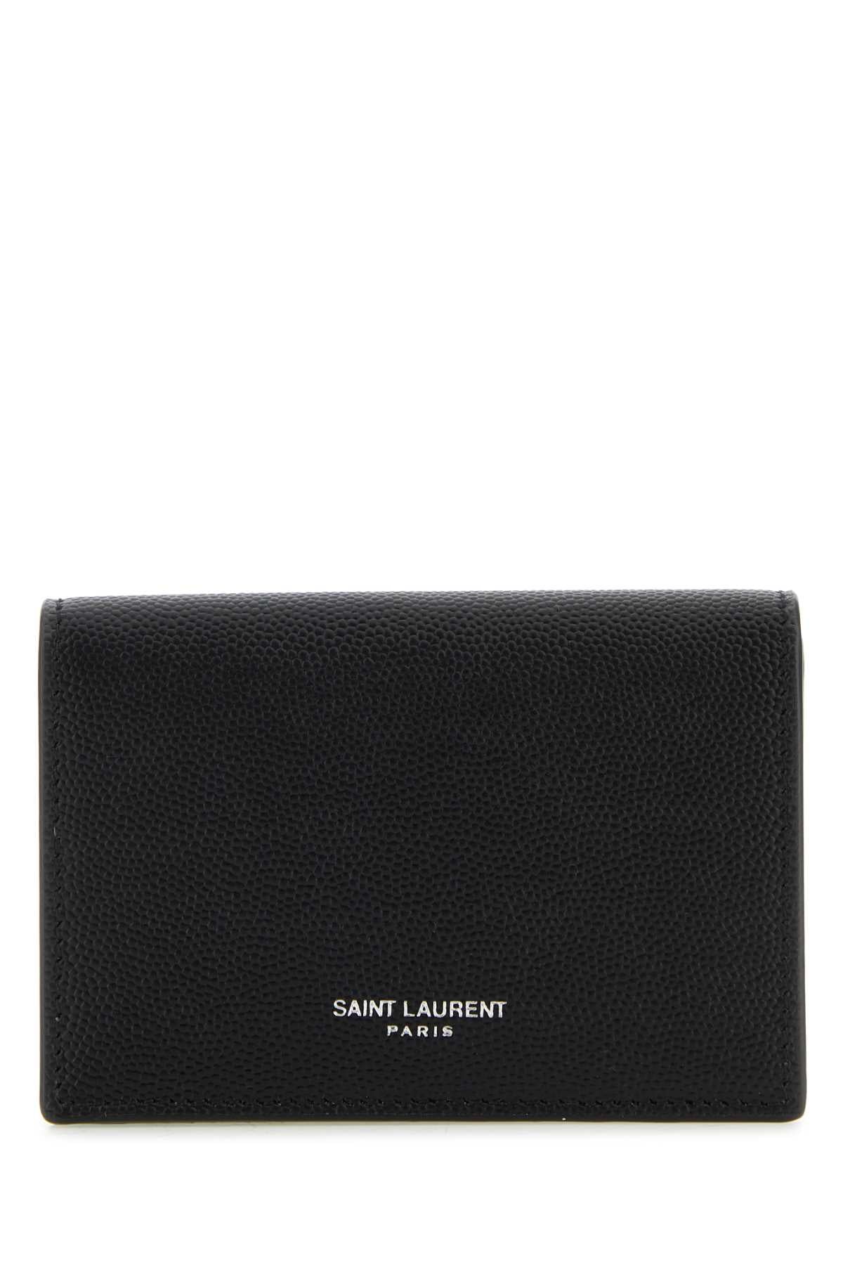 Saint Laurent Men Black Leather Wallet SAINT LAURENT