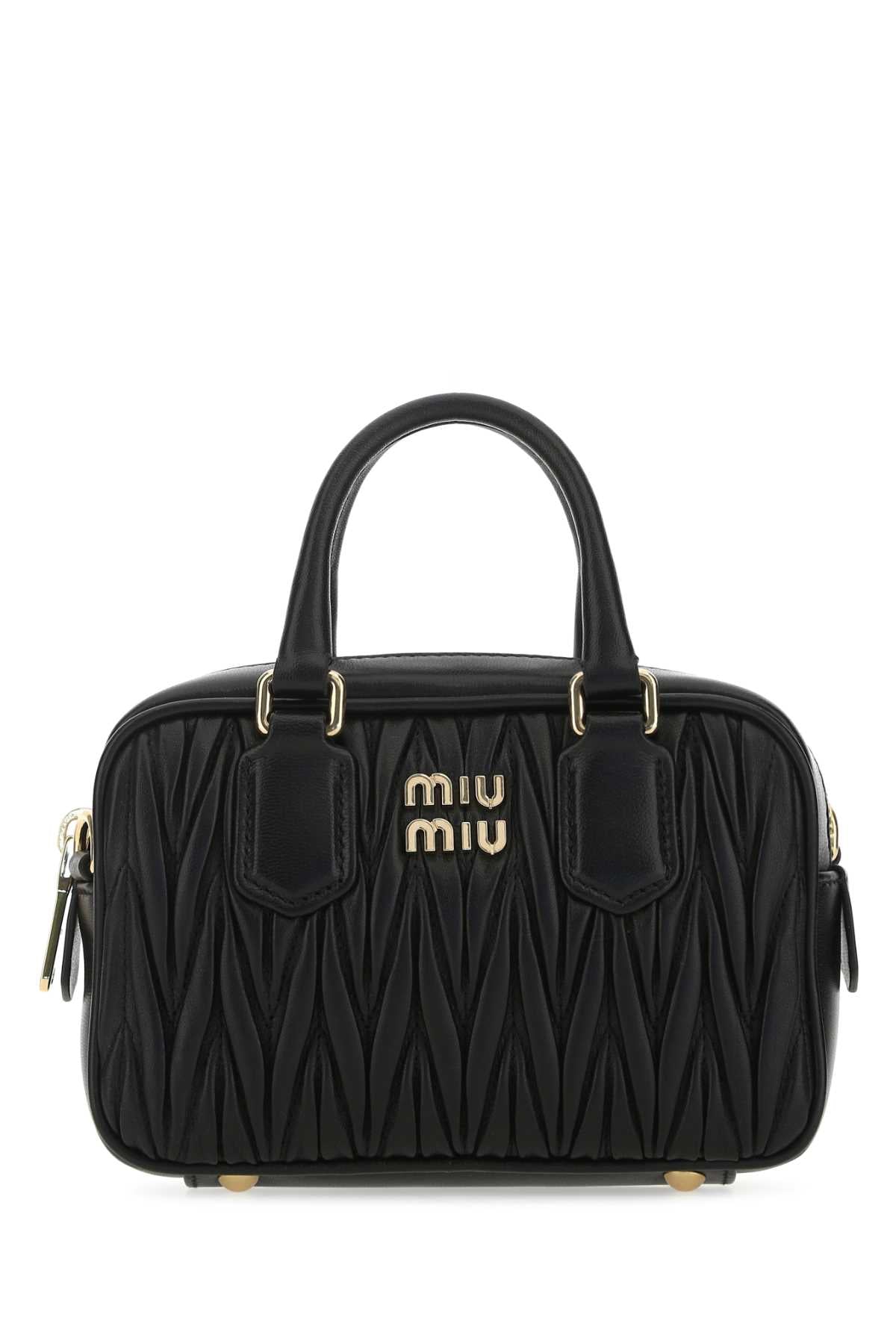Miu Miu Women Black Nappa Leather Mini Handbag MIU MIU