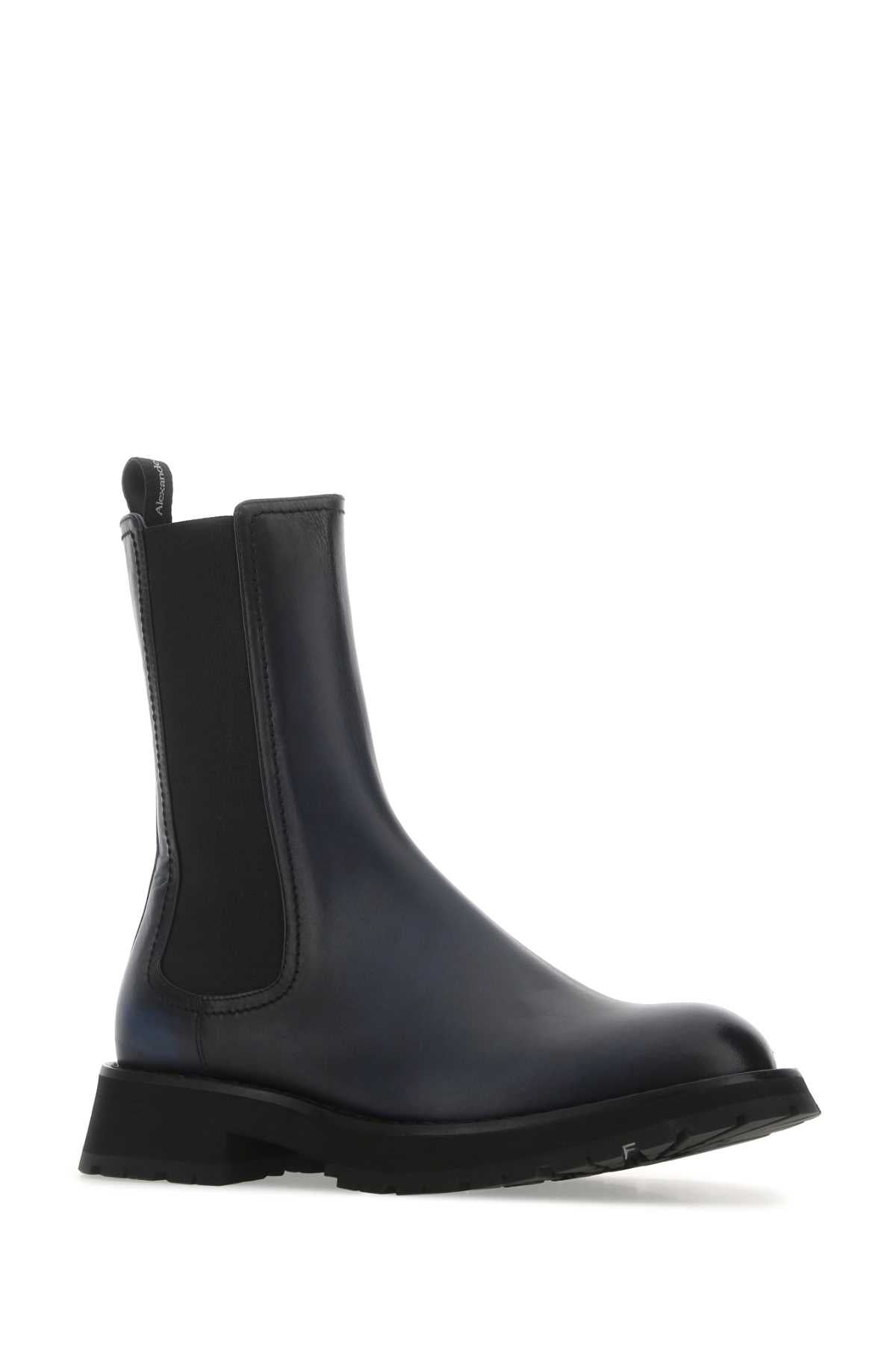 Alexander Mcqueen Men Two-Tone Leather Ankle Boots ALEXANDER MCQUEEN