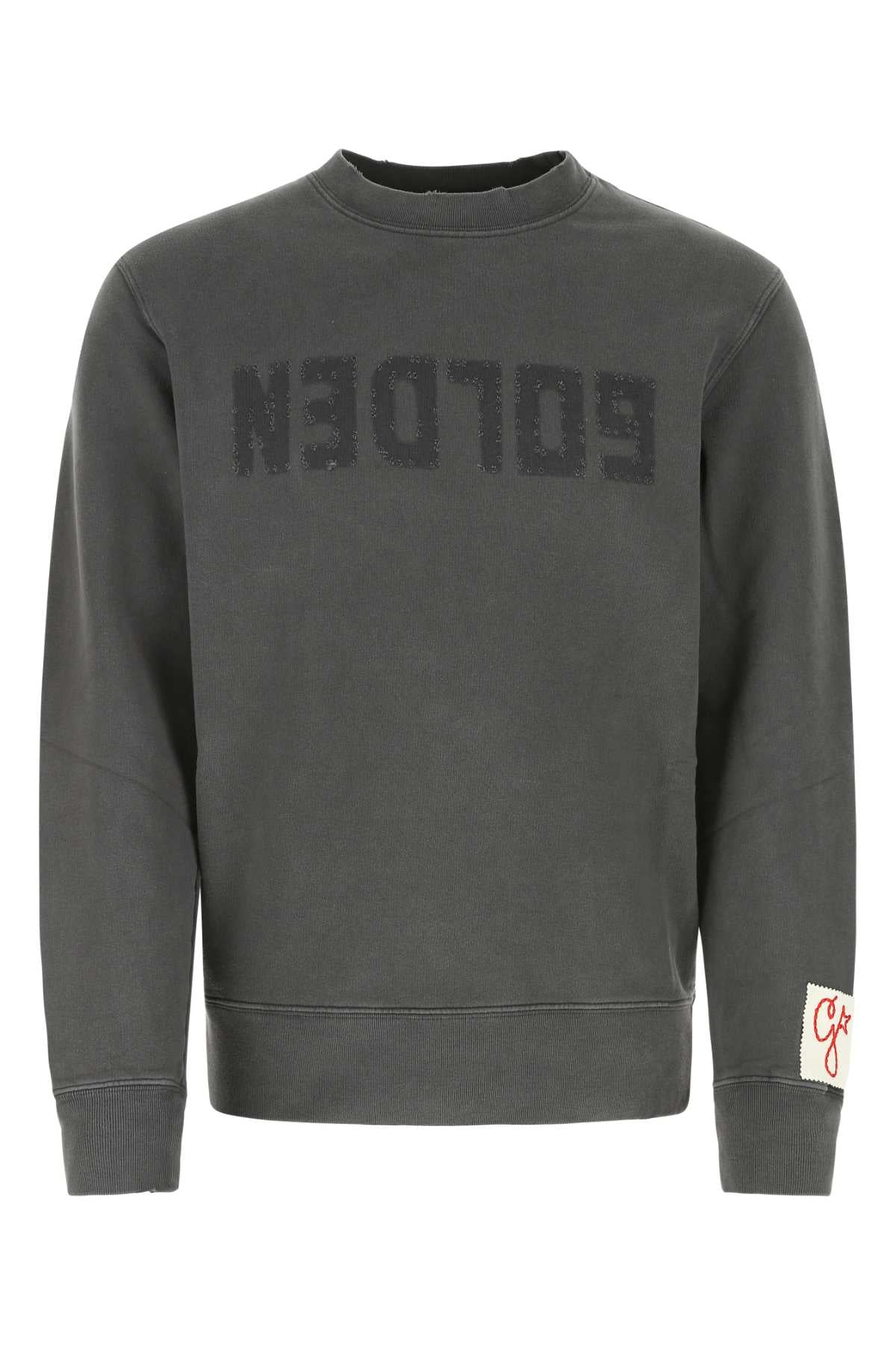 Golden Goose Deluxe Brand Men Dark Grey Cotton Sweatshirt GOLDEN GOOSE