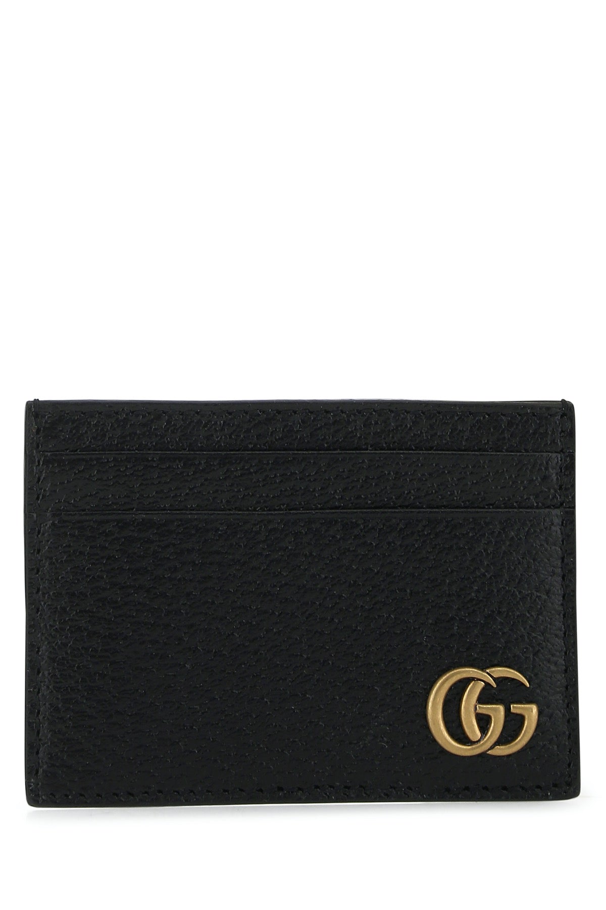 Gucci Men Black Leather Marmont Card Holder GUCCI