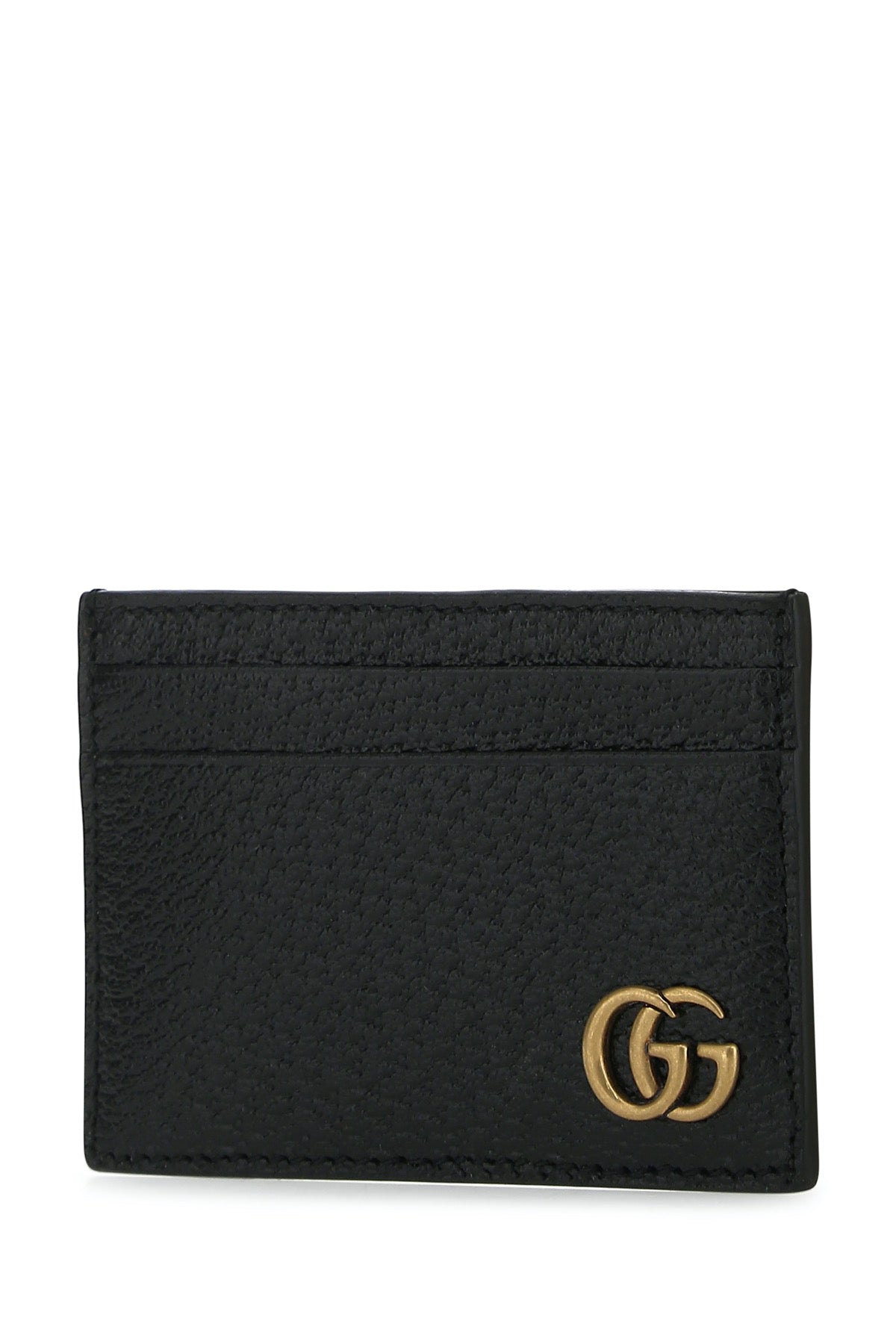 Gucci Men Black Leather Marmont Card Holder GUCCI